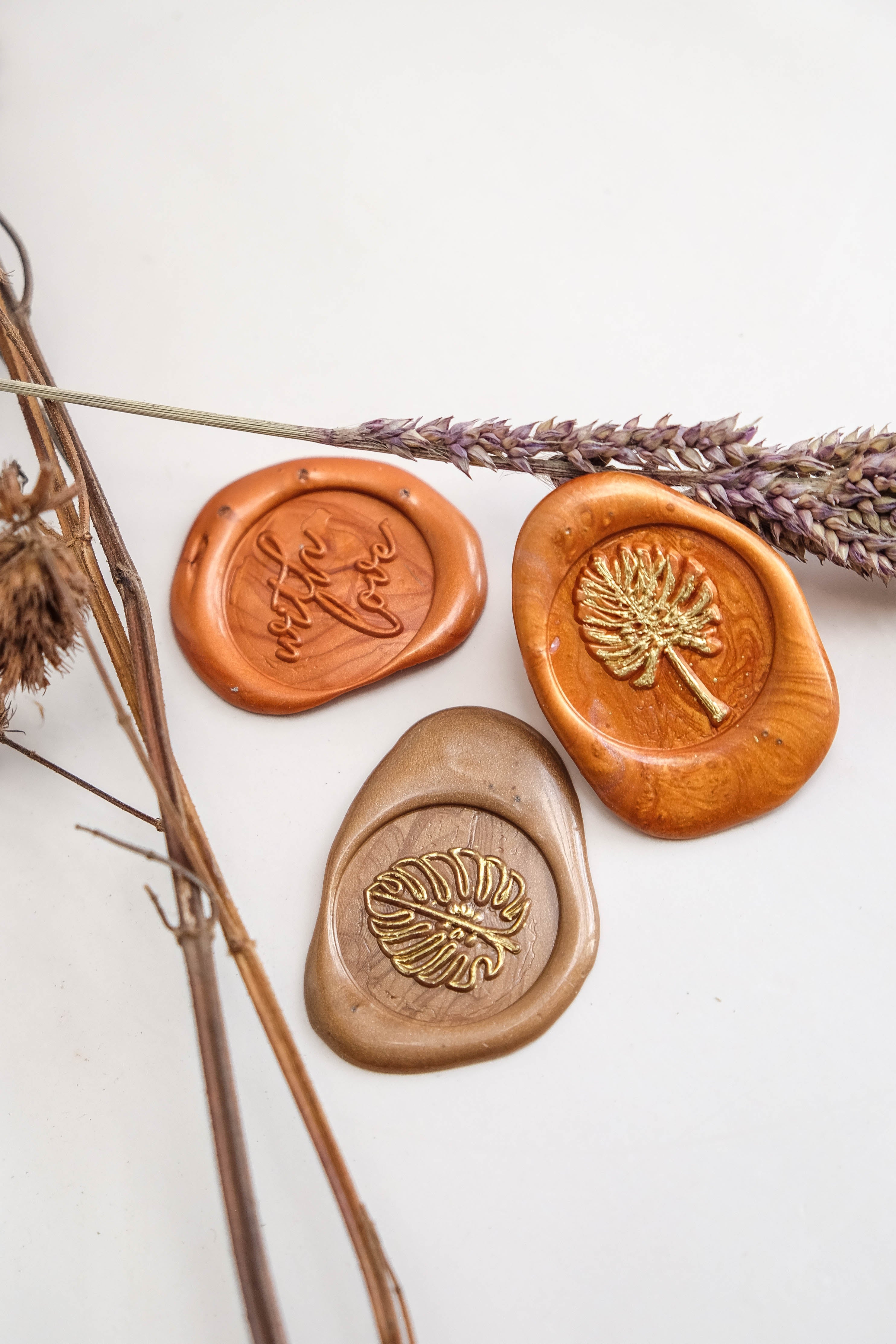 Wooden Handle Icon Wax Stamps