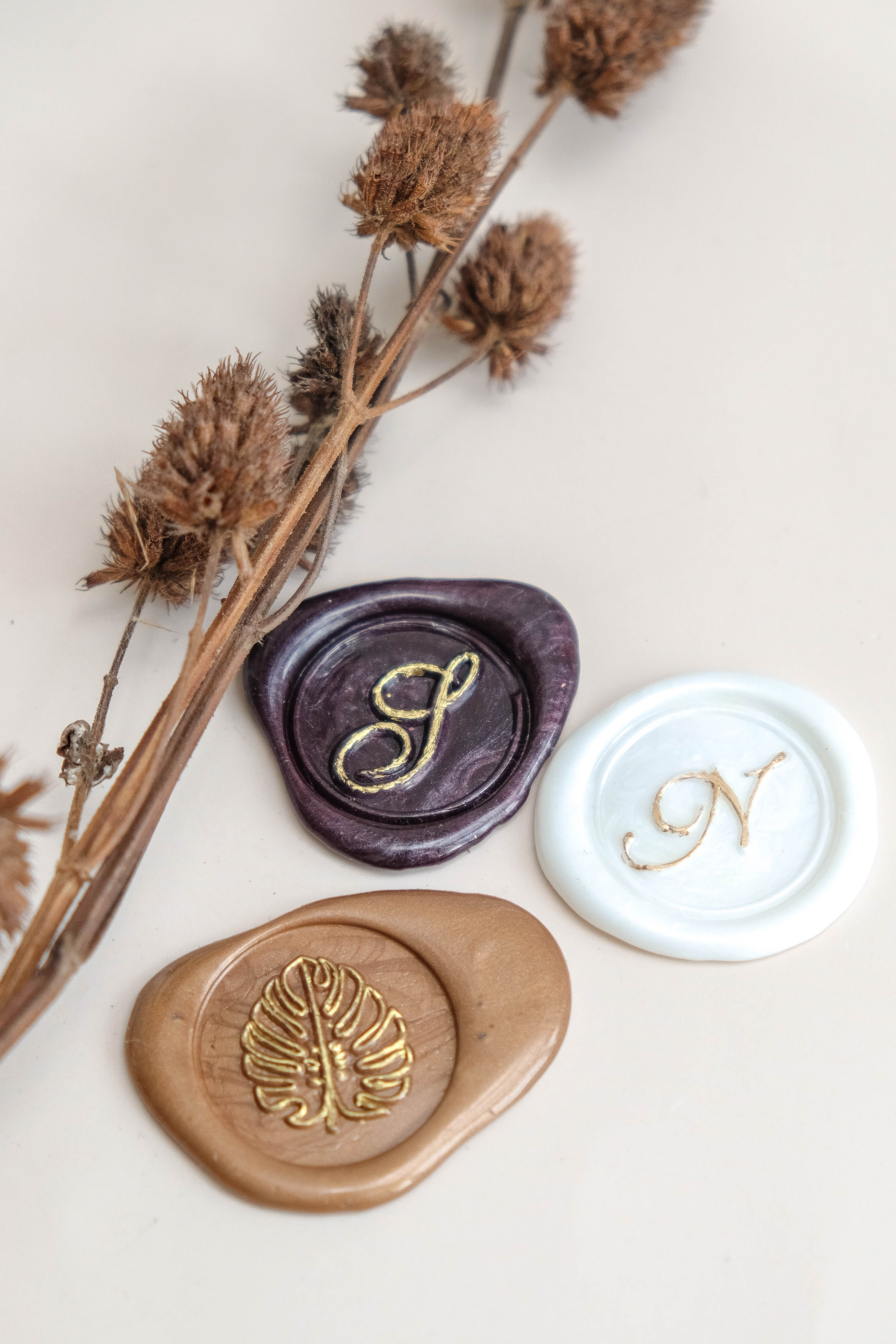 Wooden Handle Icon Wax Stamps