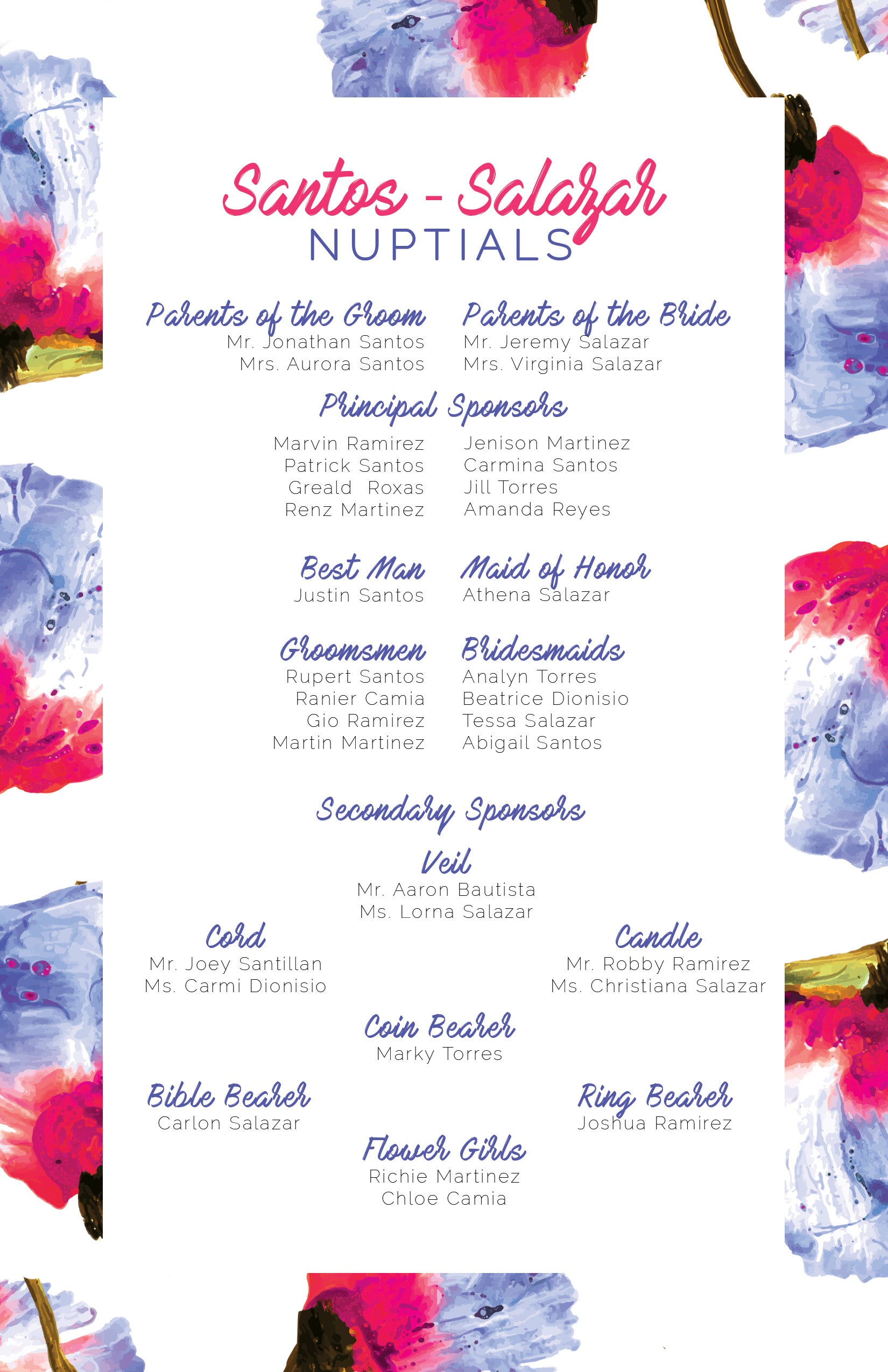 Pansy Wedding Invitation