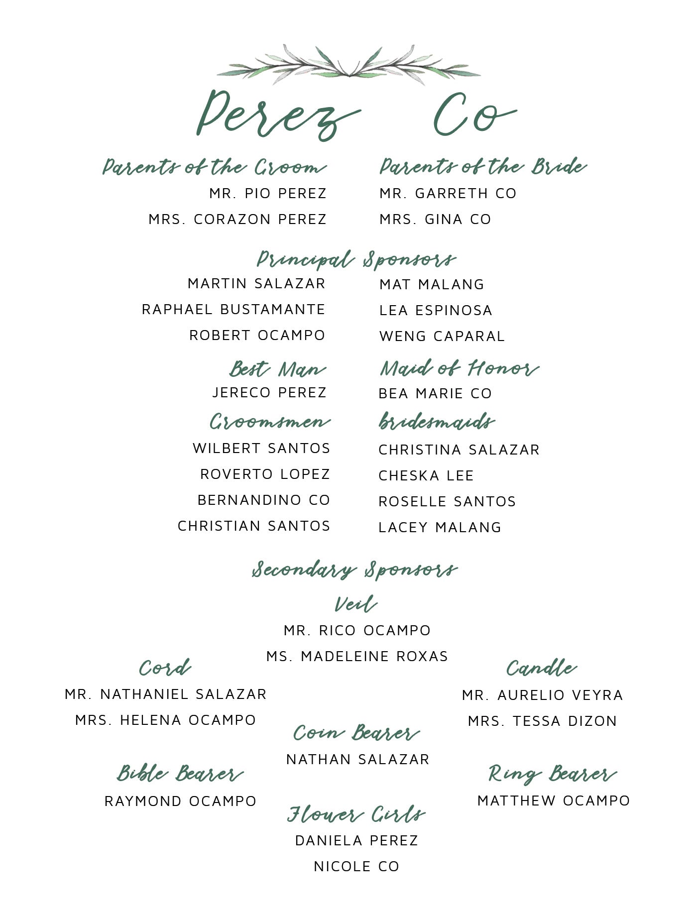 Rosemary Wedding Invitation