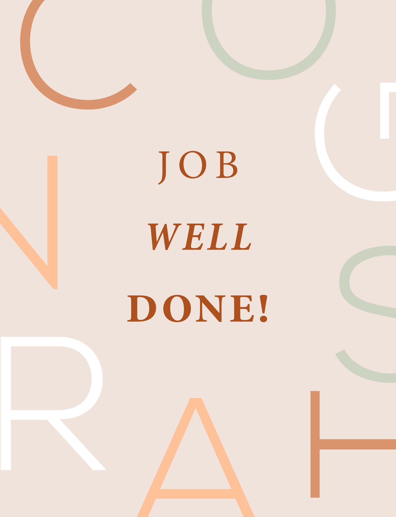 Job Well Done Greeting Card