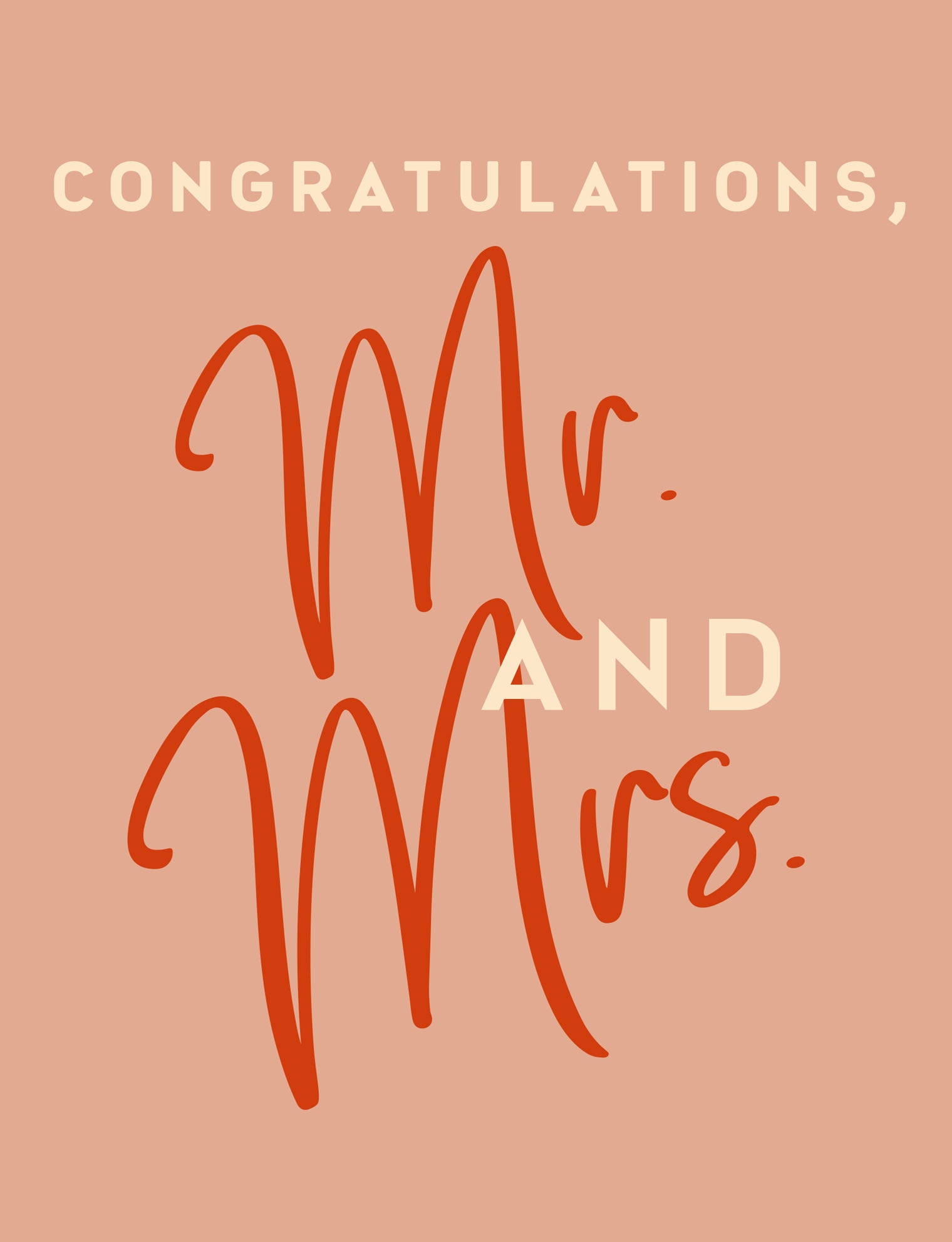 Mr. and Mrs. Greeting Card
