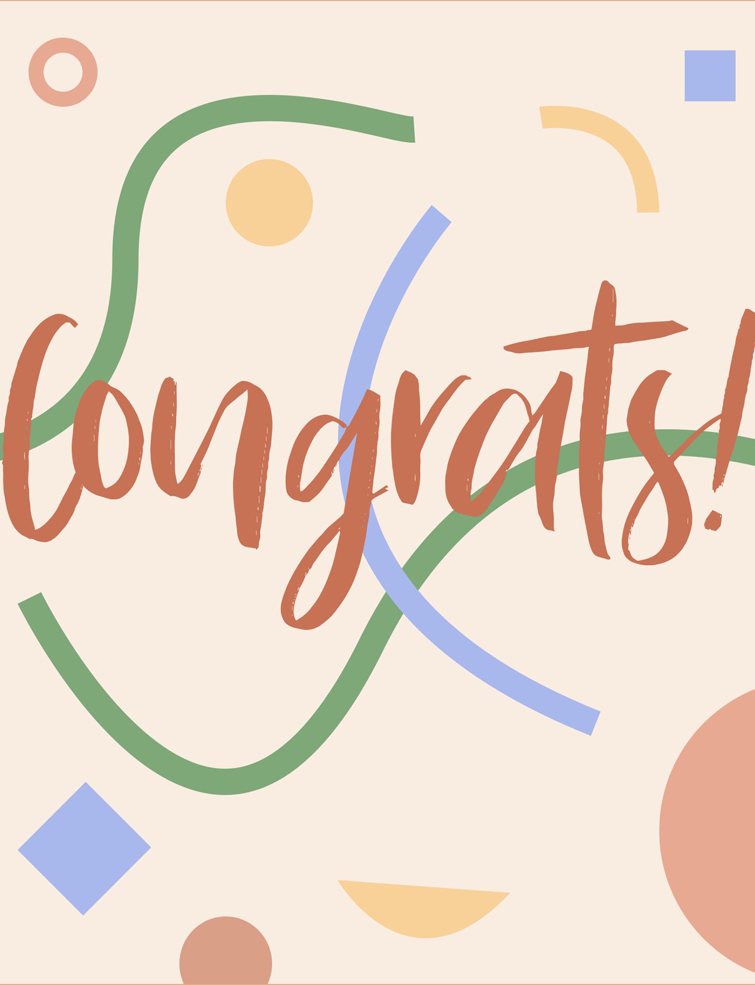 Congrats Abstract Greeting Card