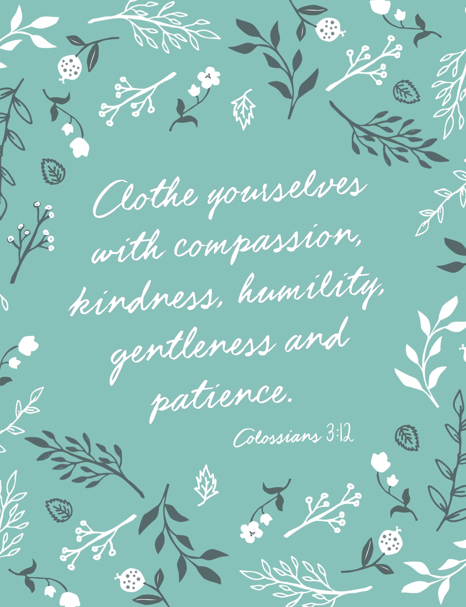 Colossians 3:12 Faith Card