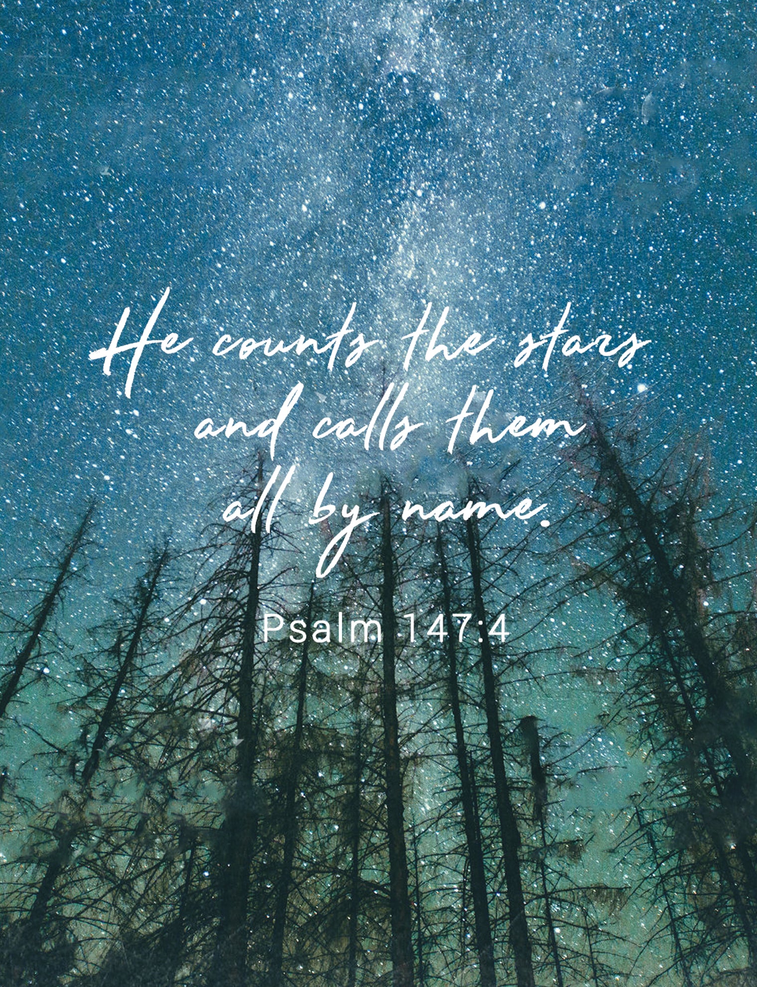 Psalm 147:4 Faith Card