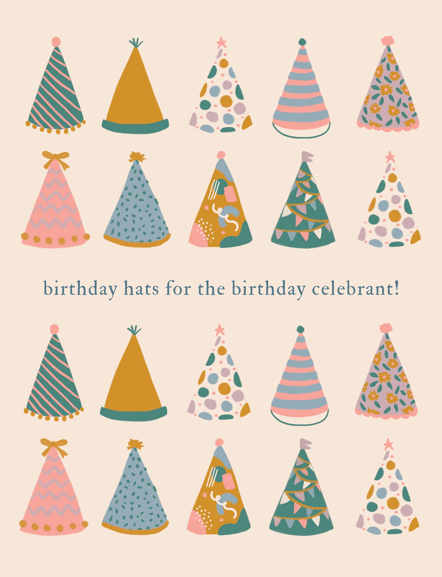 Birthday Hats Greeting Card
