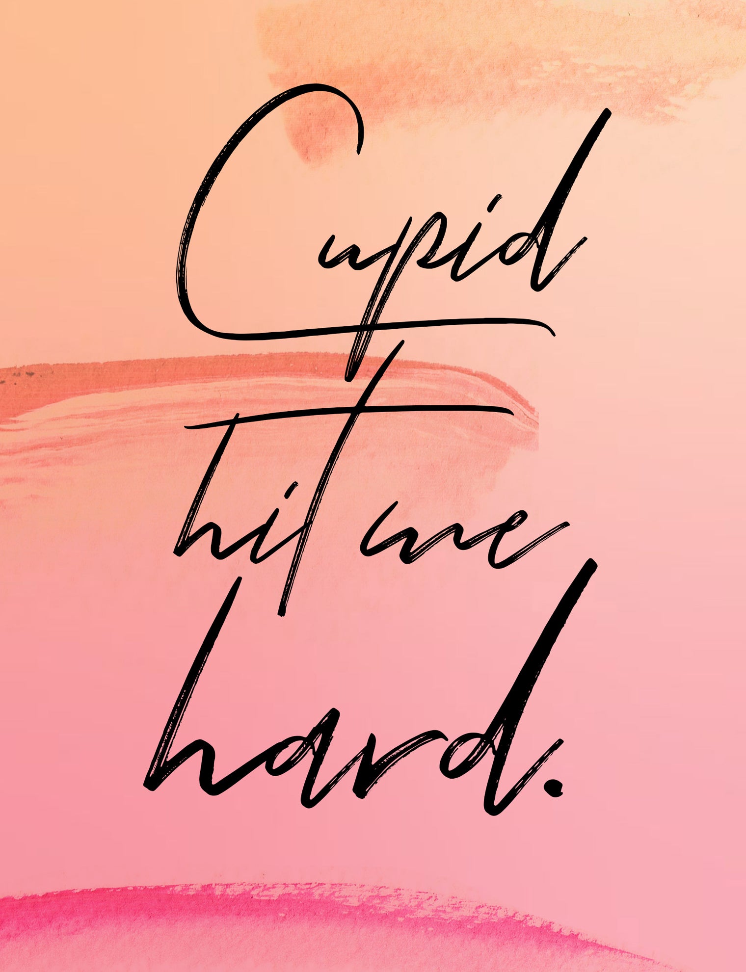 Cupid Hit Me Hard Greeting Card