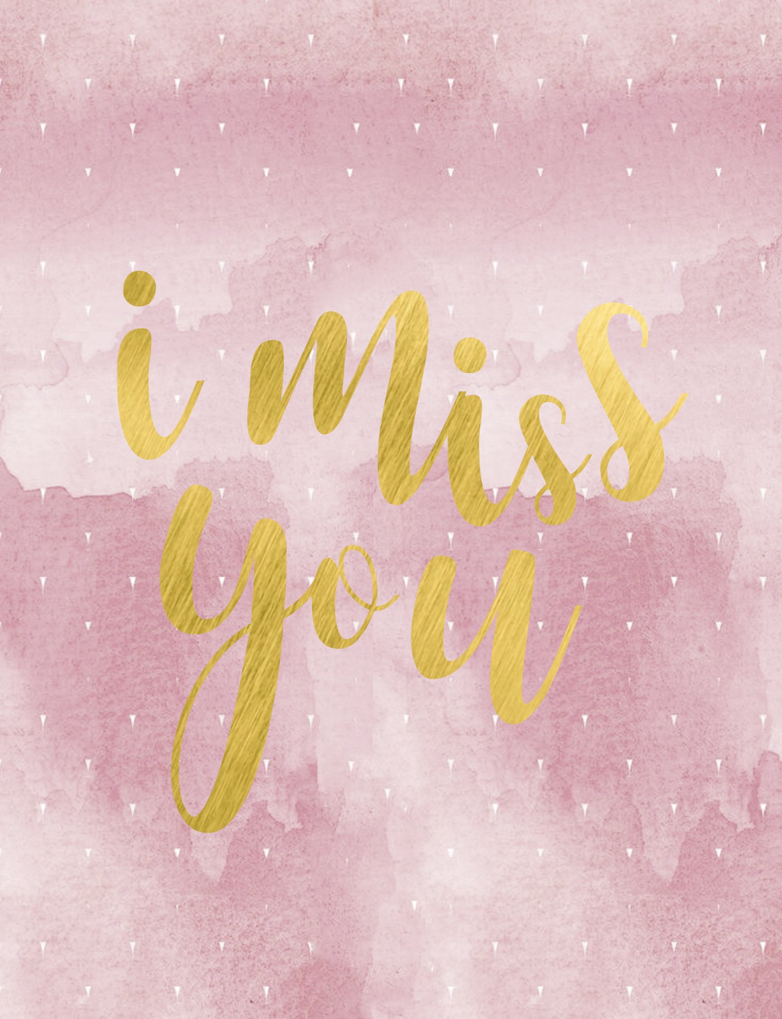 Pink I Miss You Greeting Card