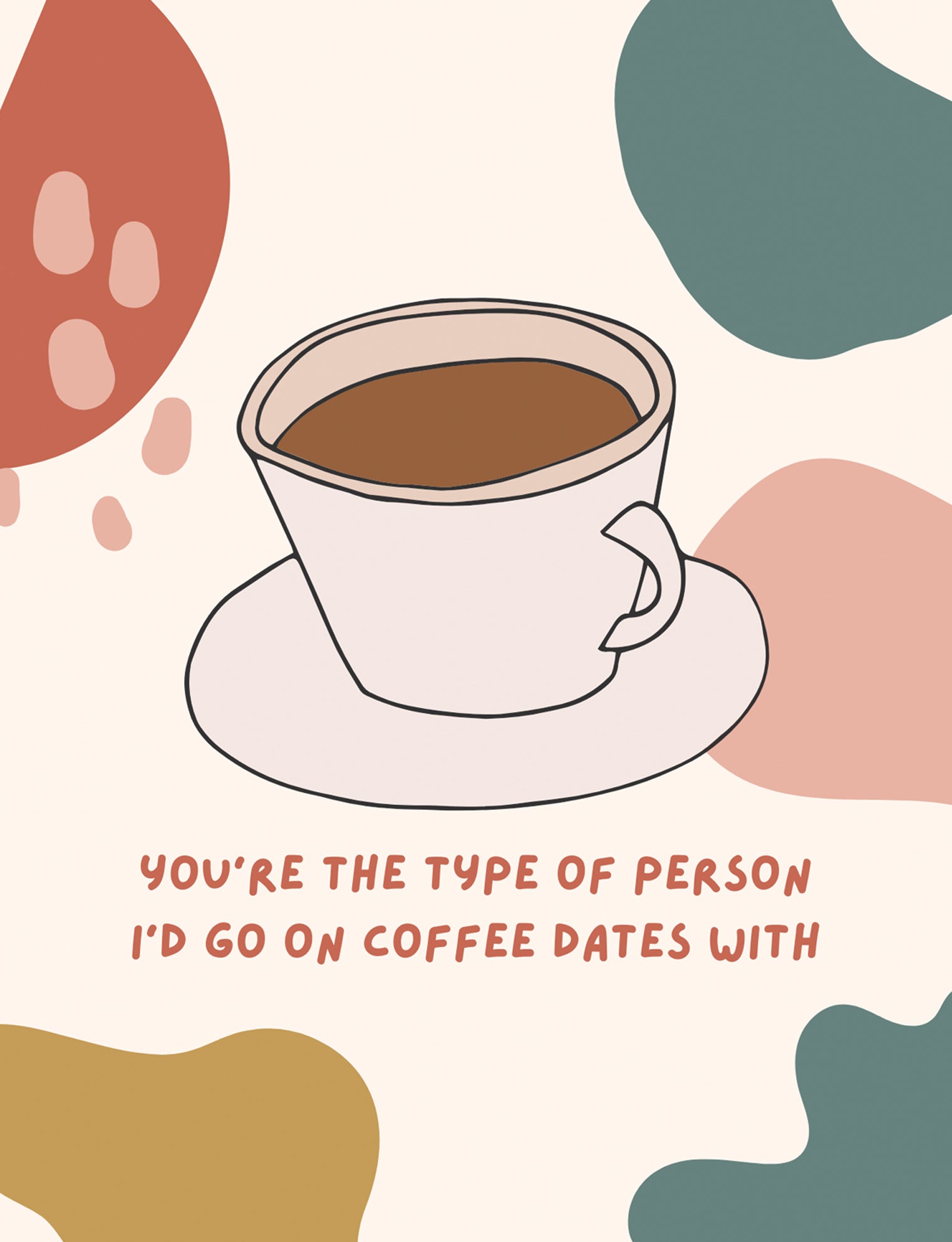 Coffee Dates Greeting Card