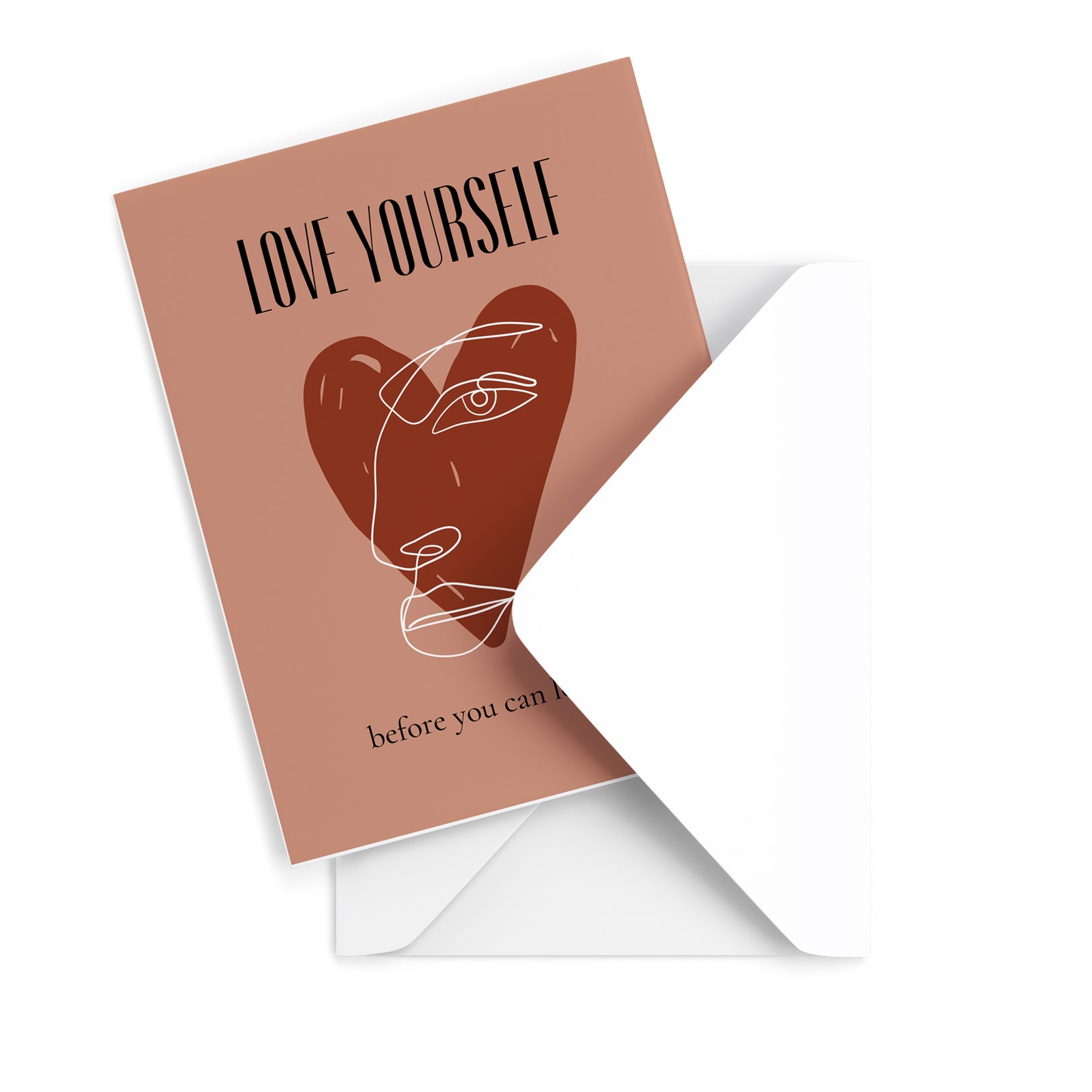 Heart Line Art Greeting Card