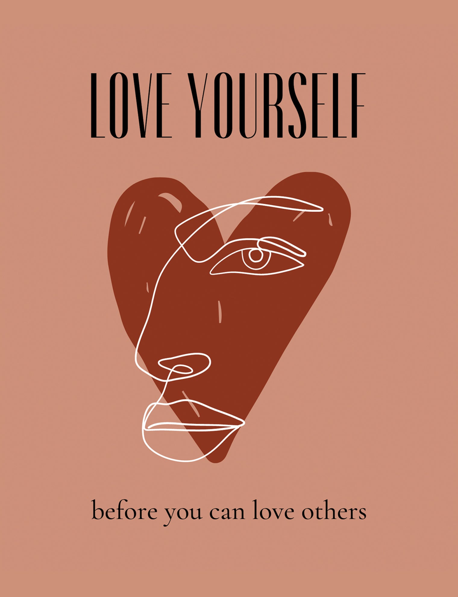 Heart Line Art Greeting Card