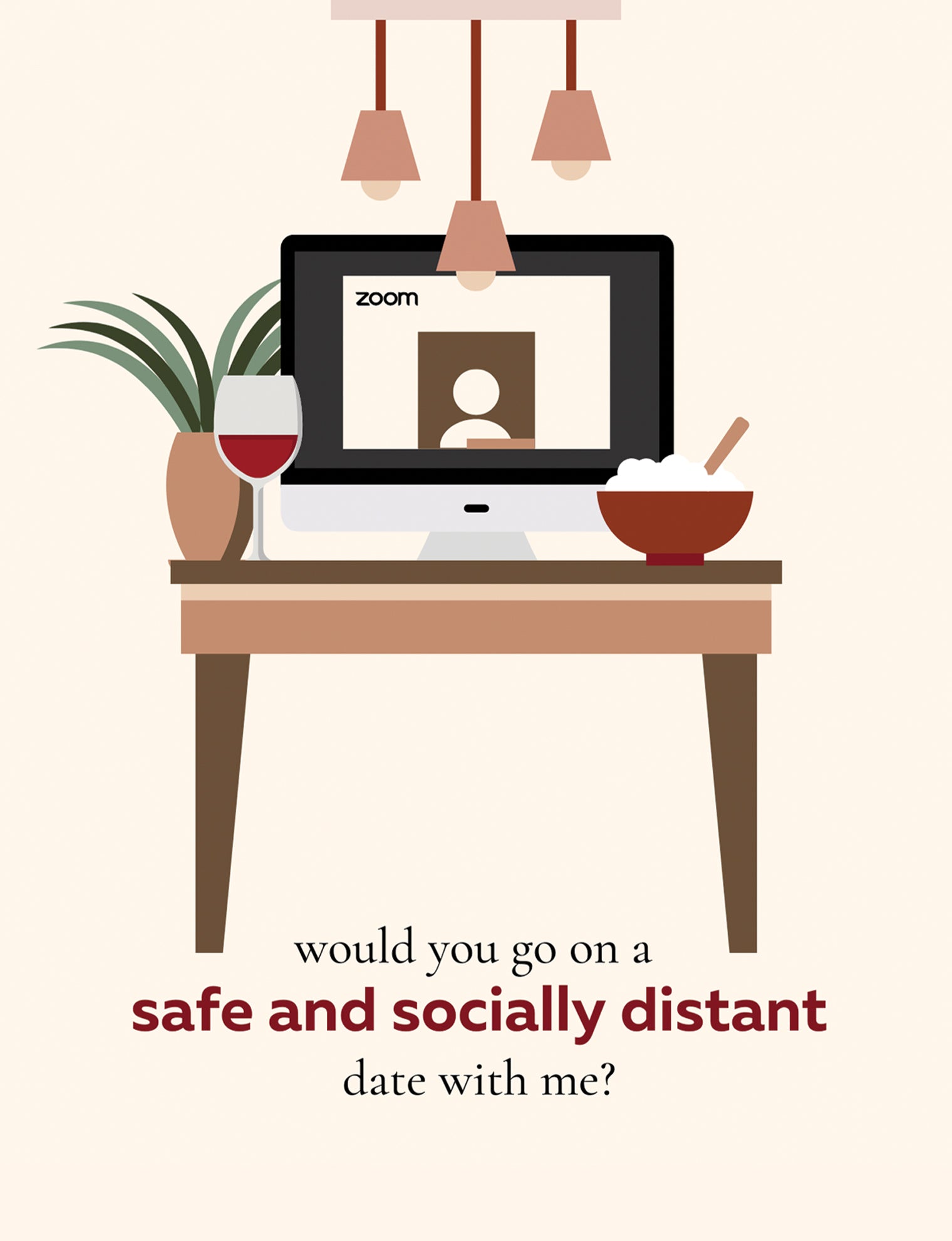 Social Distancing Greeting Card