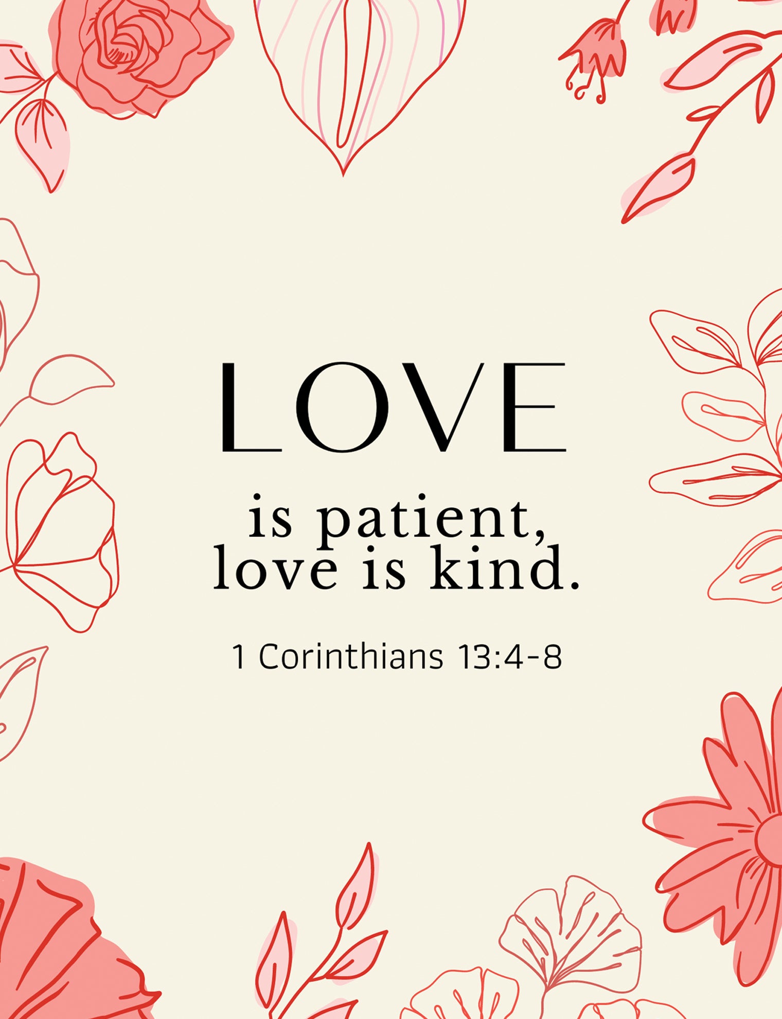 Love is Patient Greeting Card