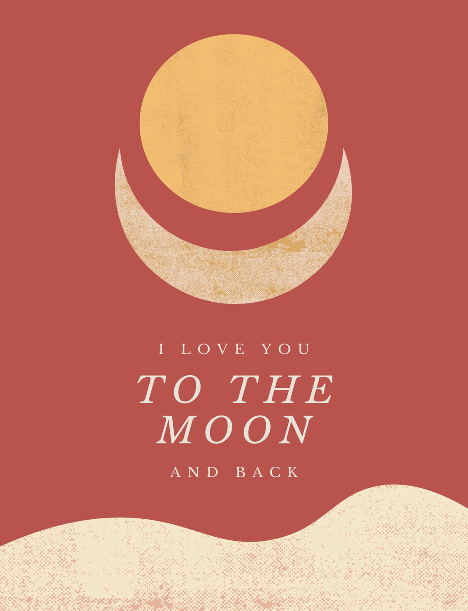 To The Moon Greeting Card