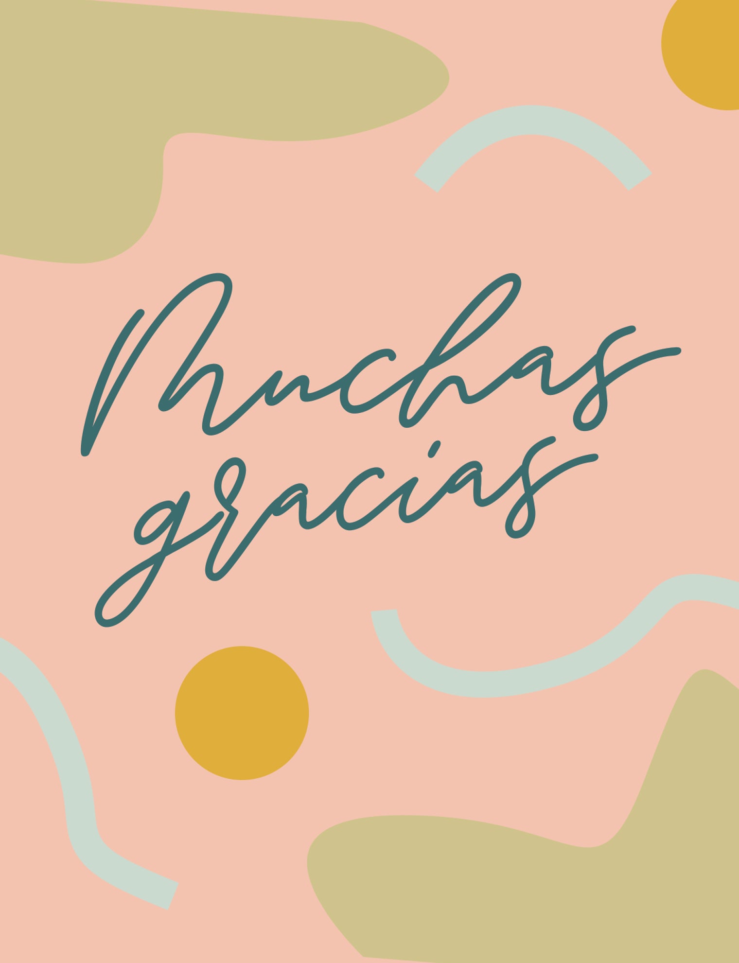 Muchas Gracias Greeting Card