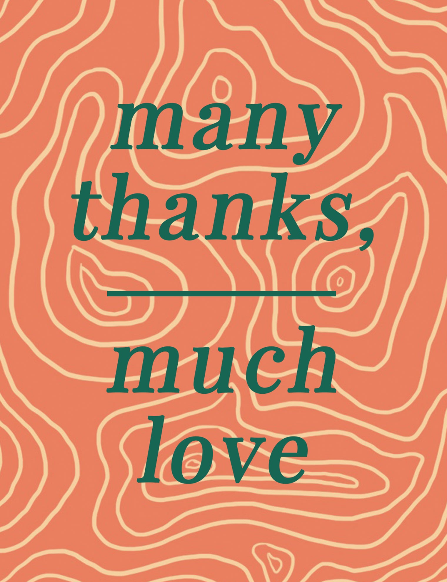 Many Thanks Greeting Card