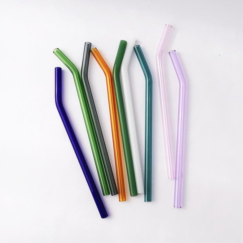 Colored Glass Straws