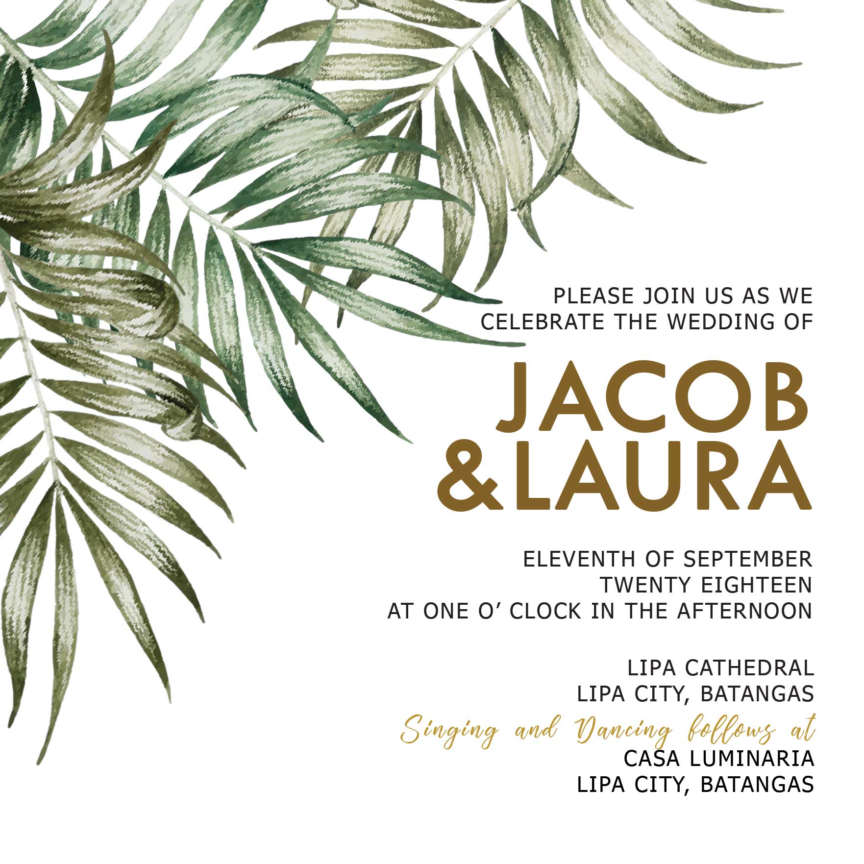 Ivy Wedding Invitation