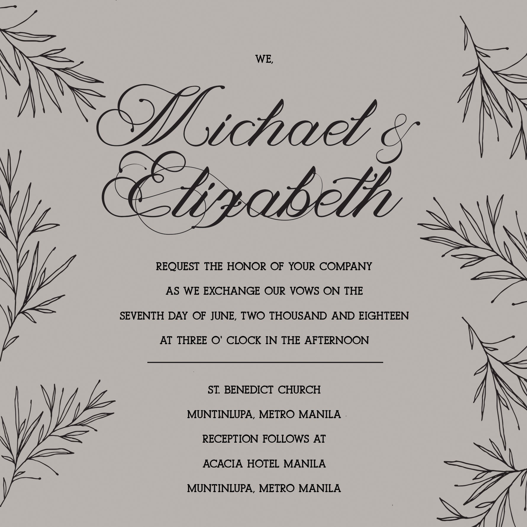 Gaia Wedding Invitation