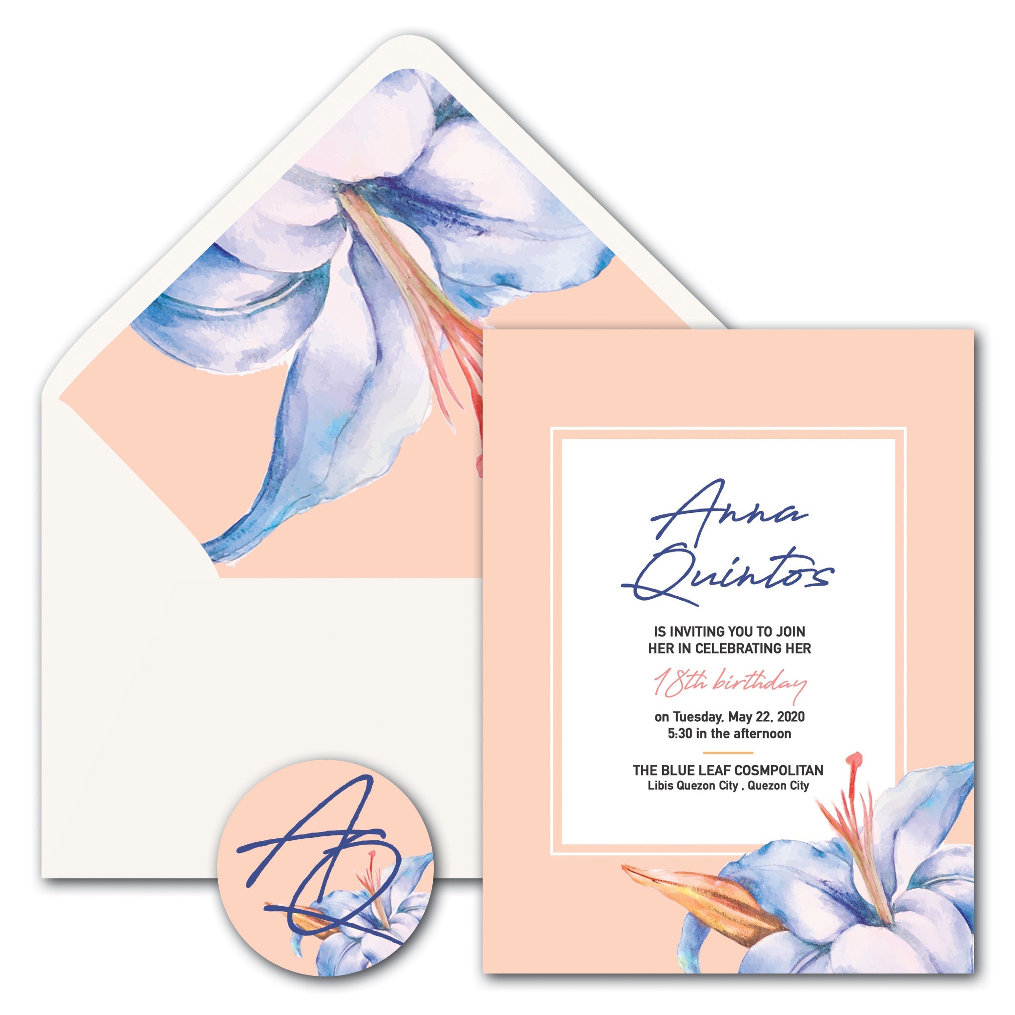 Hannah Debut E-Invite