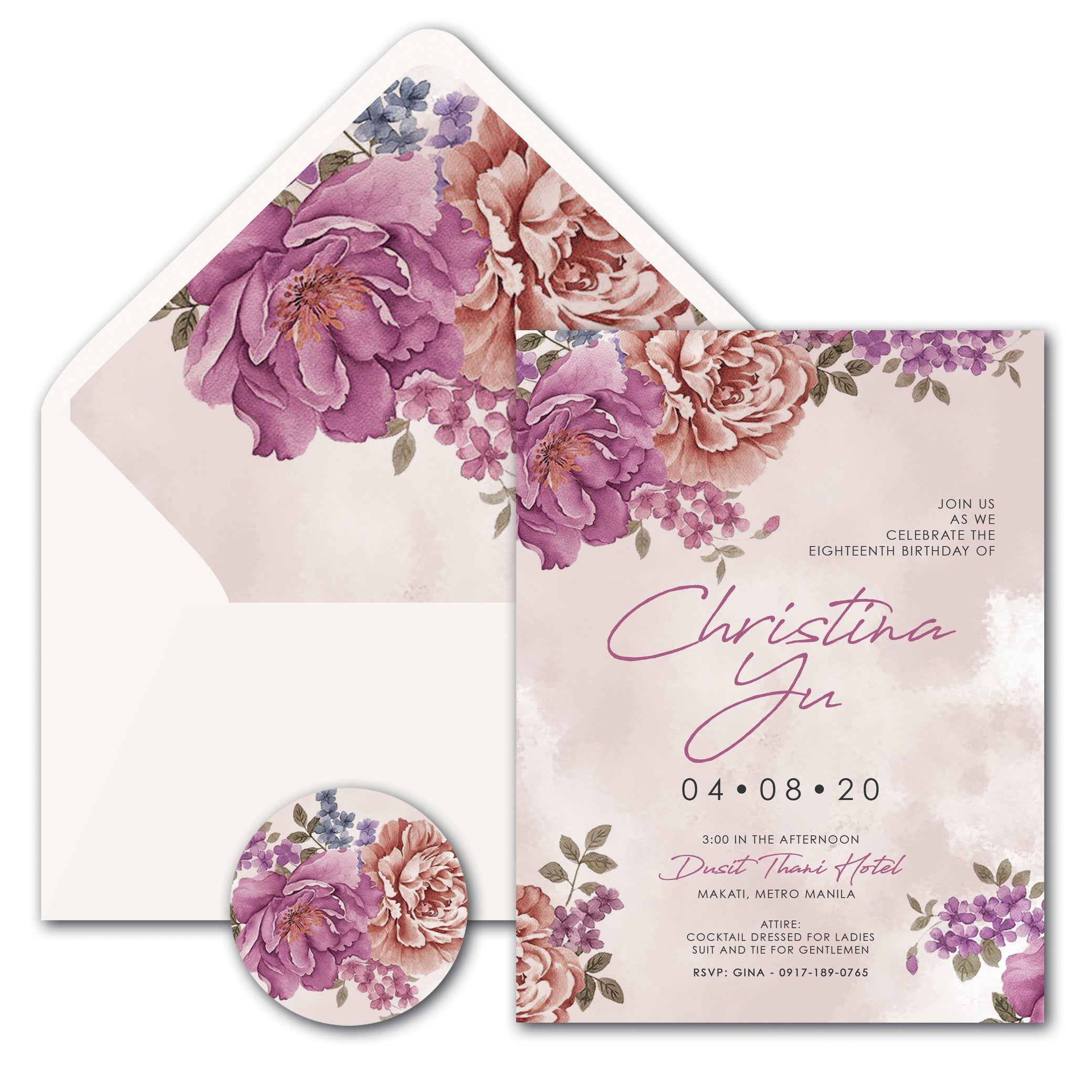 Christa Debut Invitation