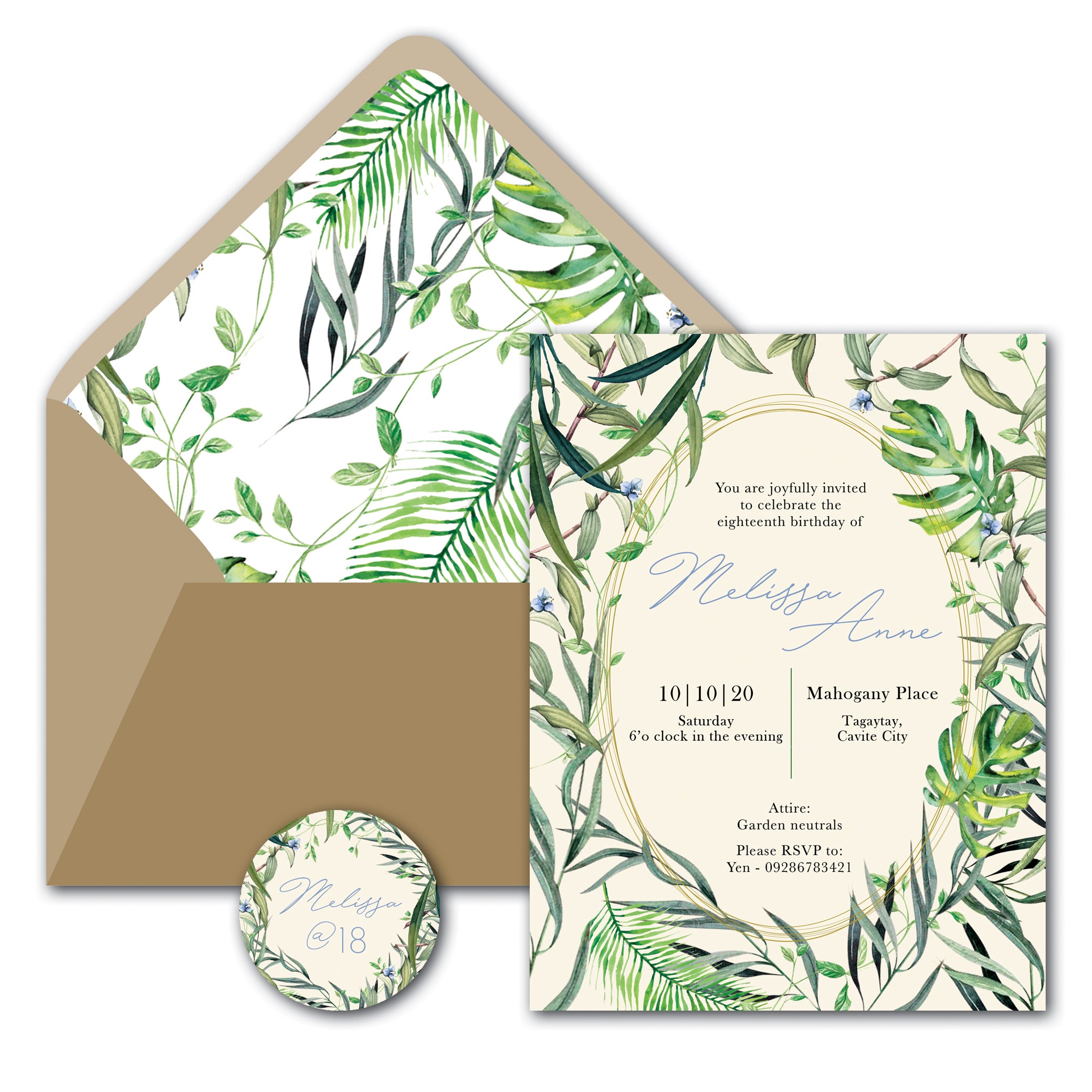 Melissa Debut Invitation