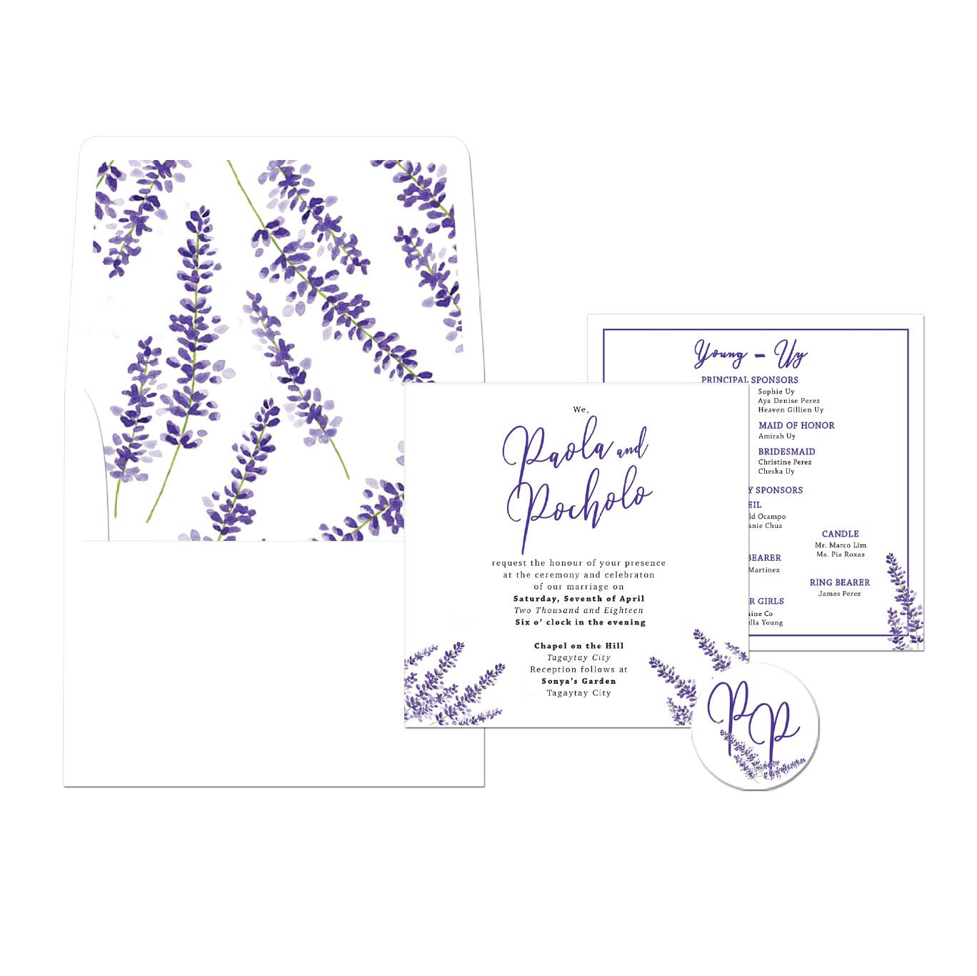 Lavender Wedding Invitation