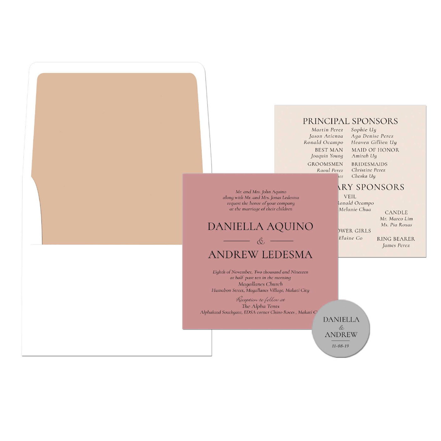 Trio Wedding Invitation