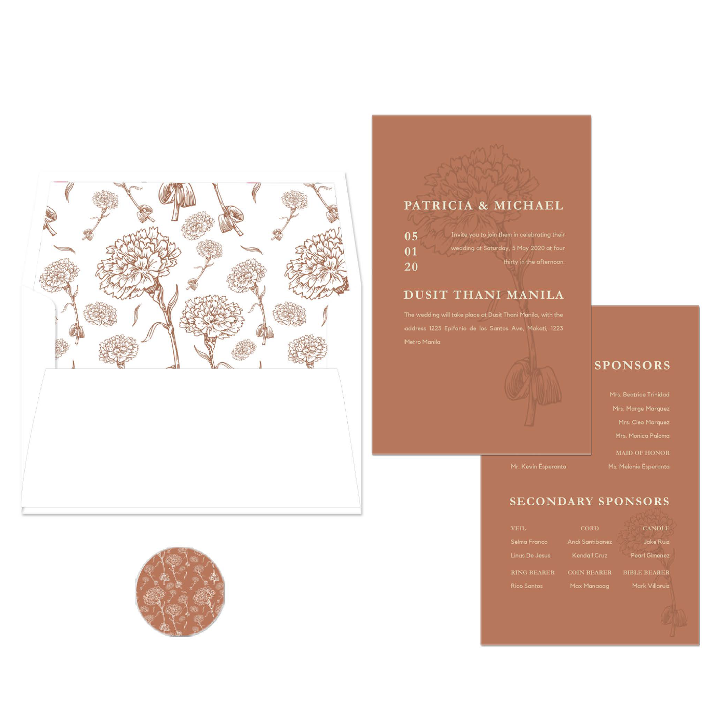 Lotus Wedding Invitation