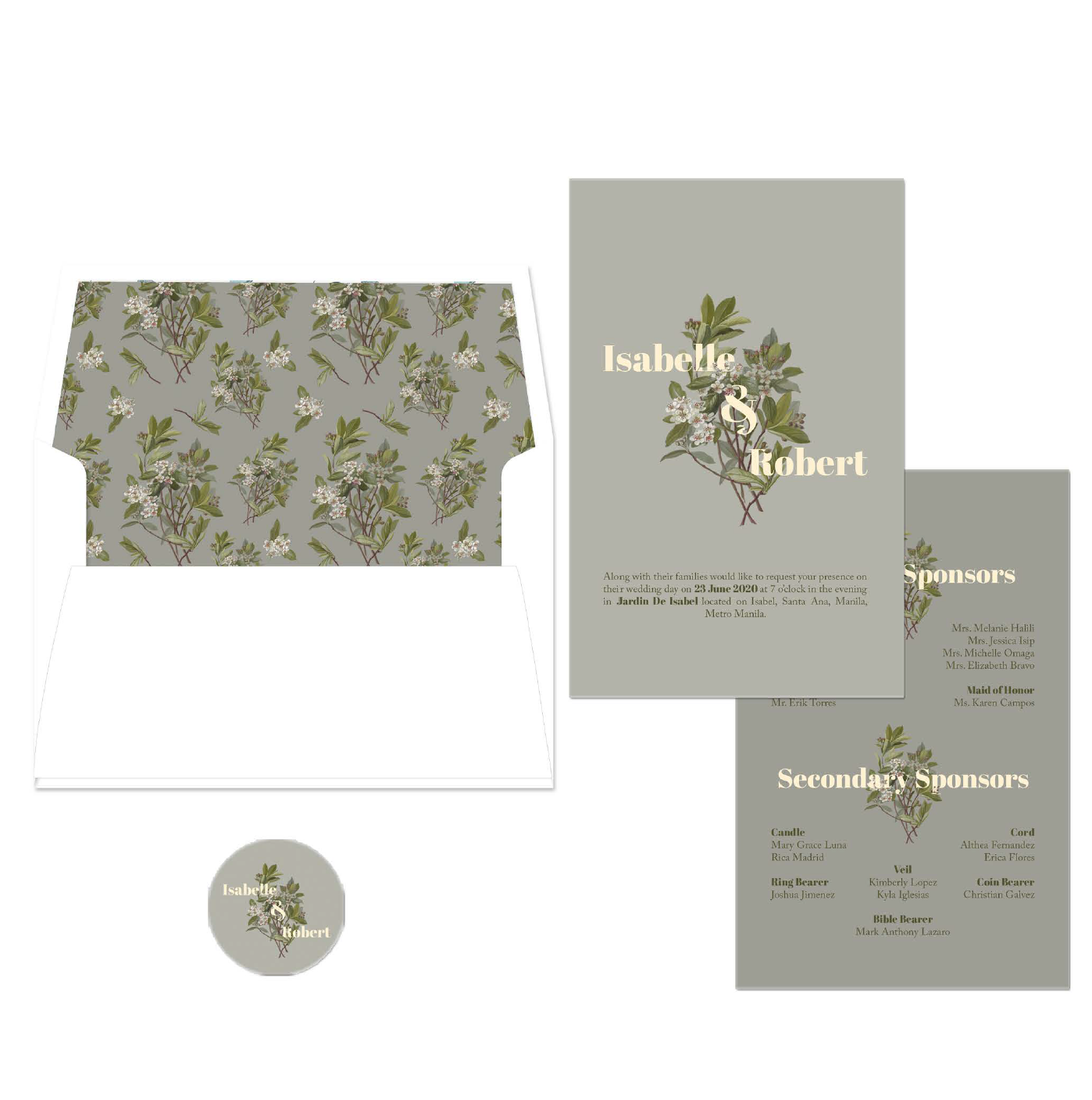 Gardenia Wedding Invitation