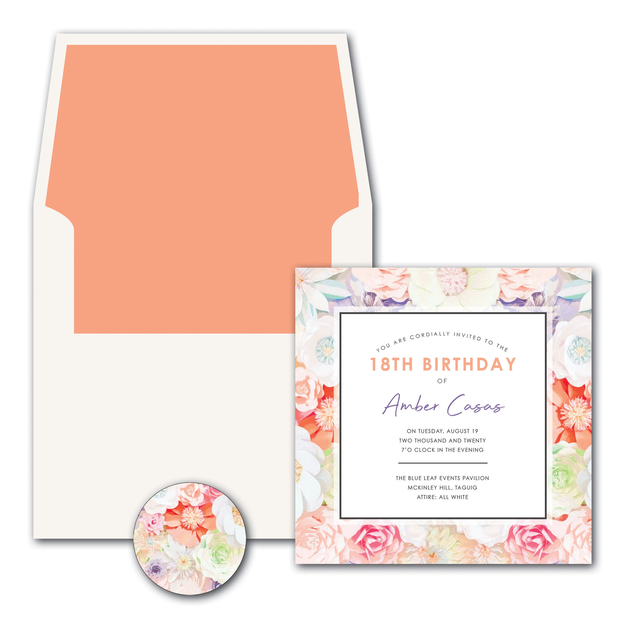 Amber Debut Invitation