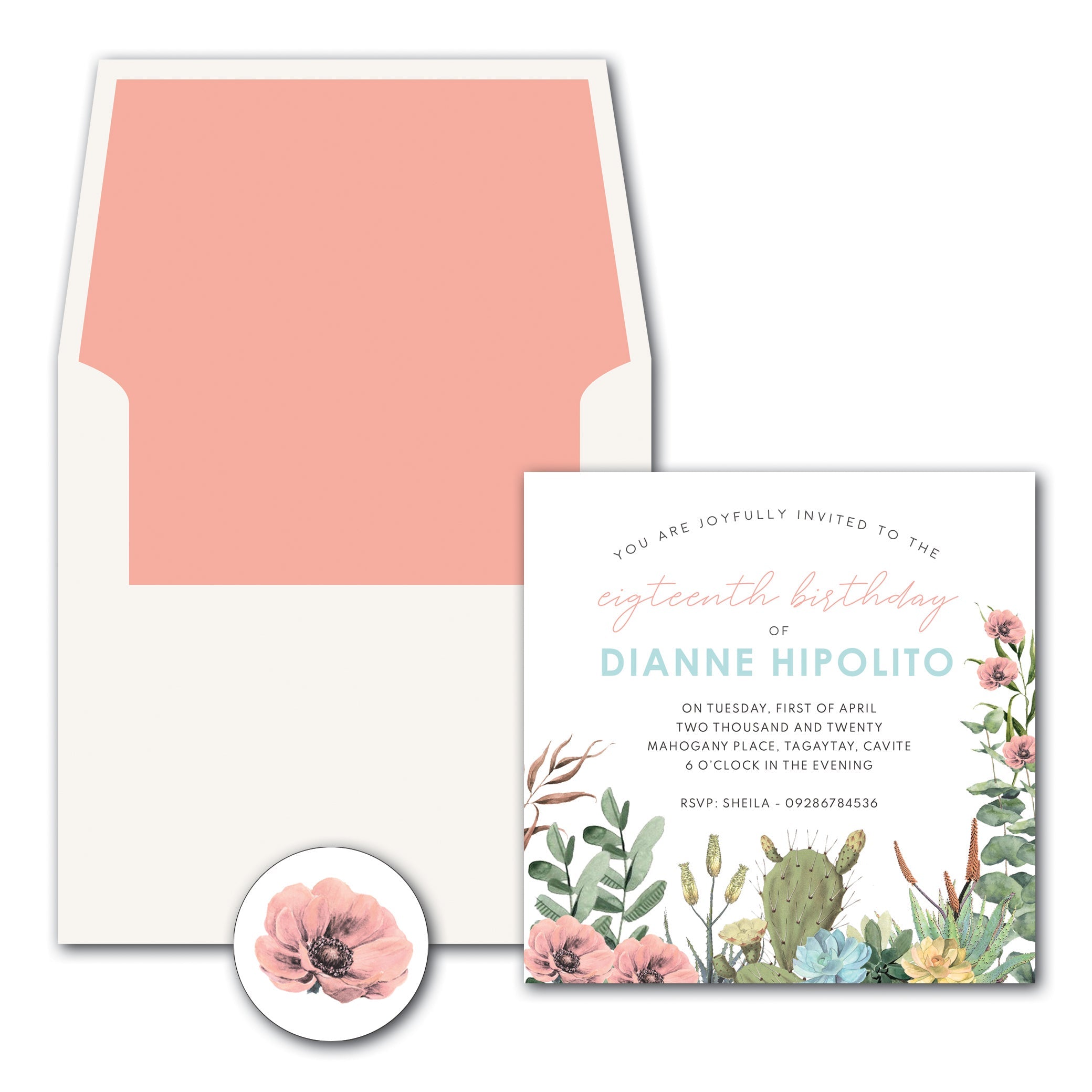 Dianne Debut E-Invite