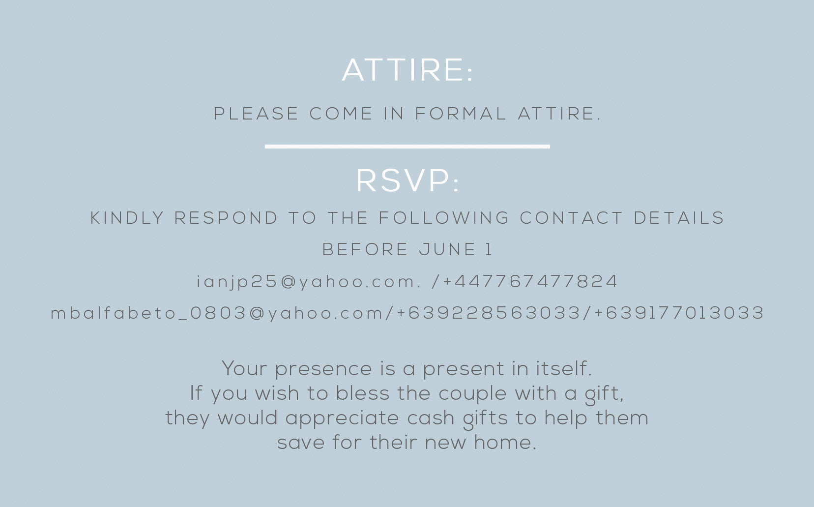 Sky Wedding Invitation