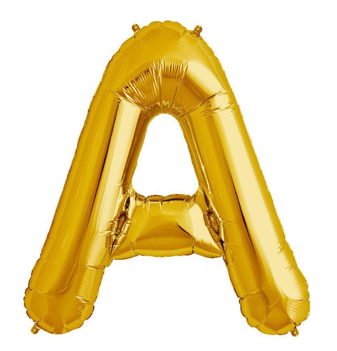 Alphabet Gold Foil Balloons