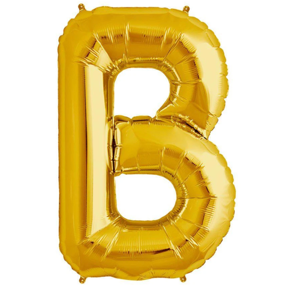 Alphabet Gold Foil Balloons