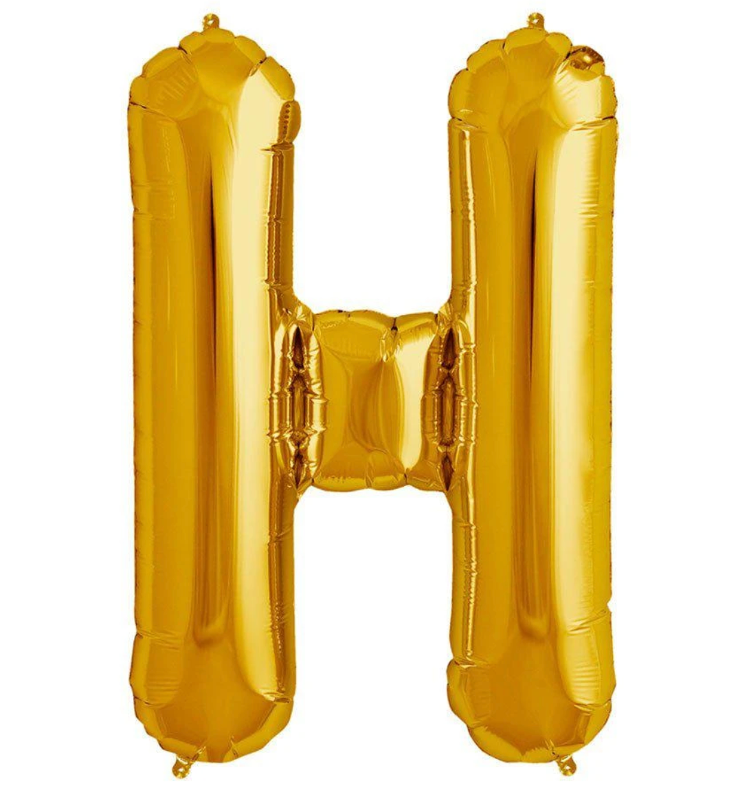 Alphabet Gold Foil Balloons