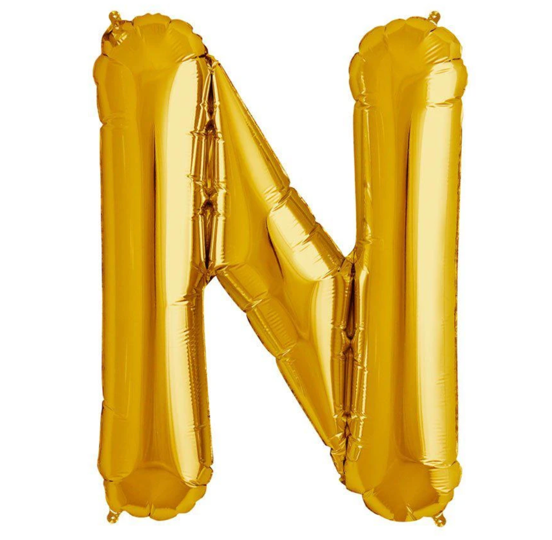 Alphabet Gold Foil Balloons
