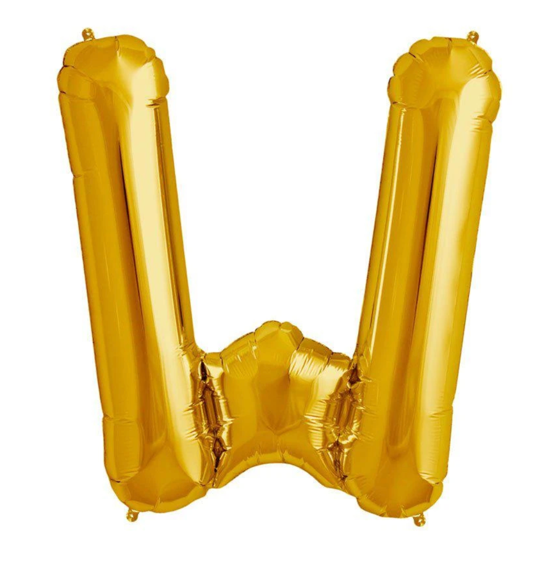 Alphabet Gold Foil Balloons