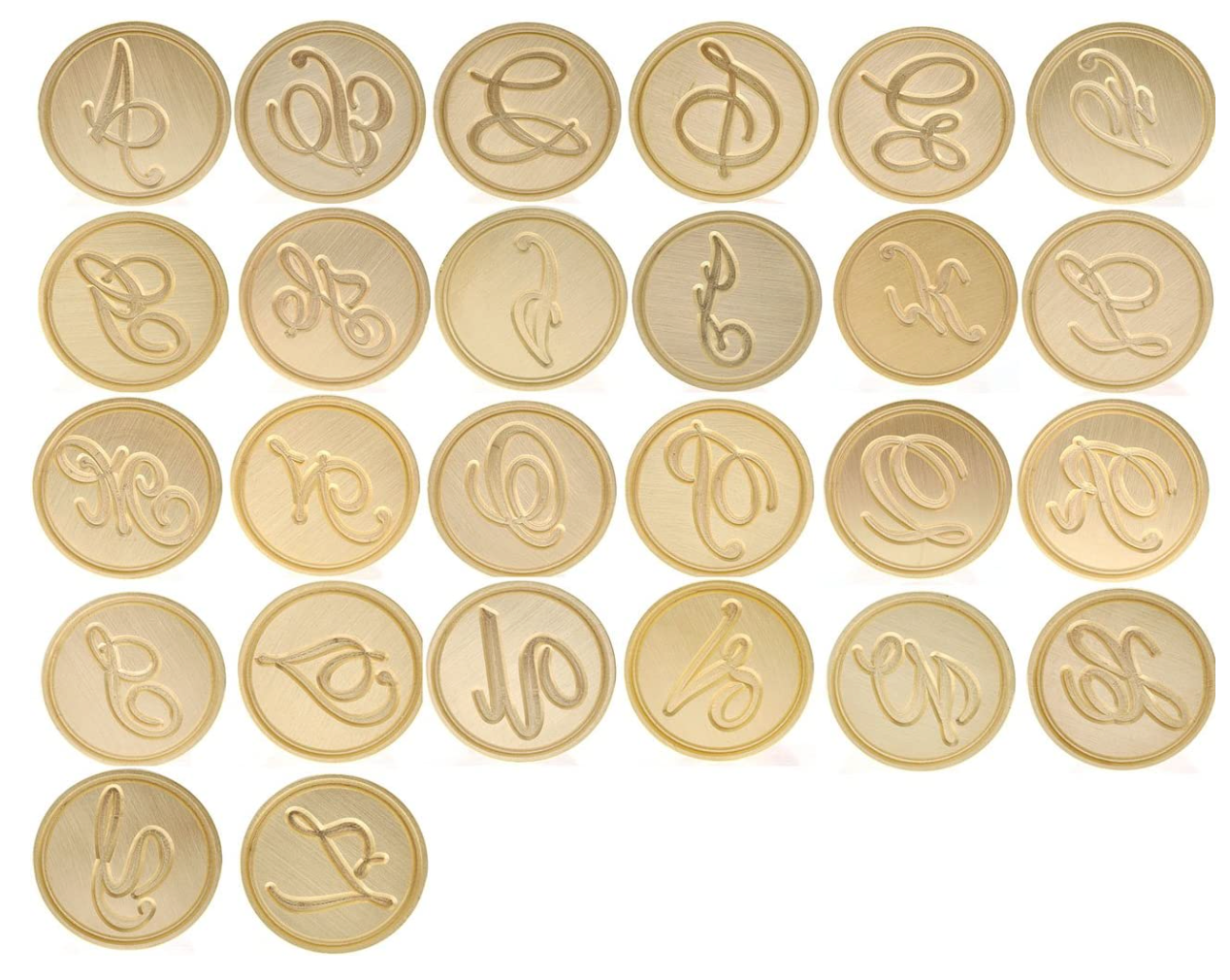 Wooden Handle Alphabet Wax Stamps