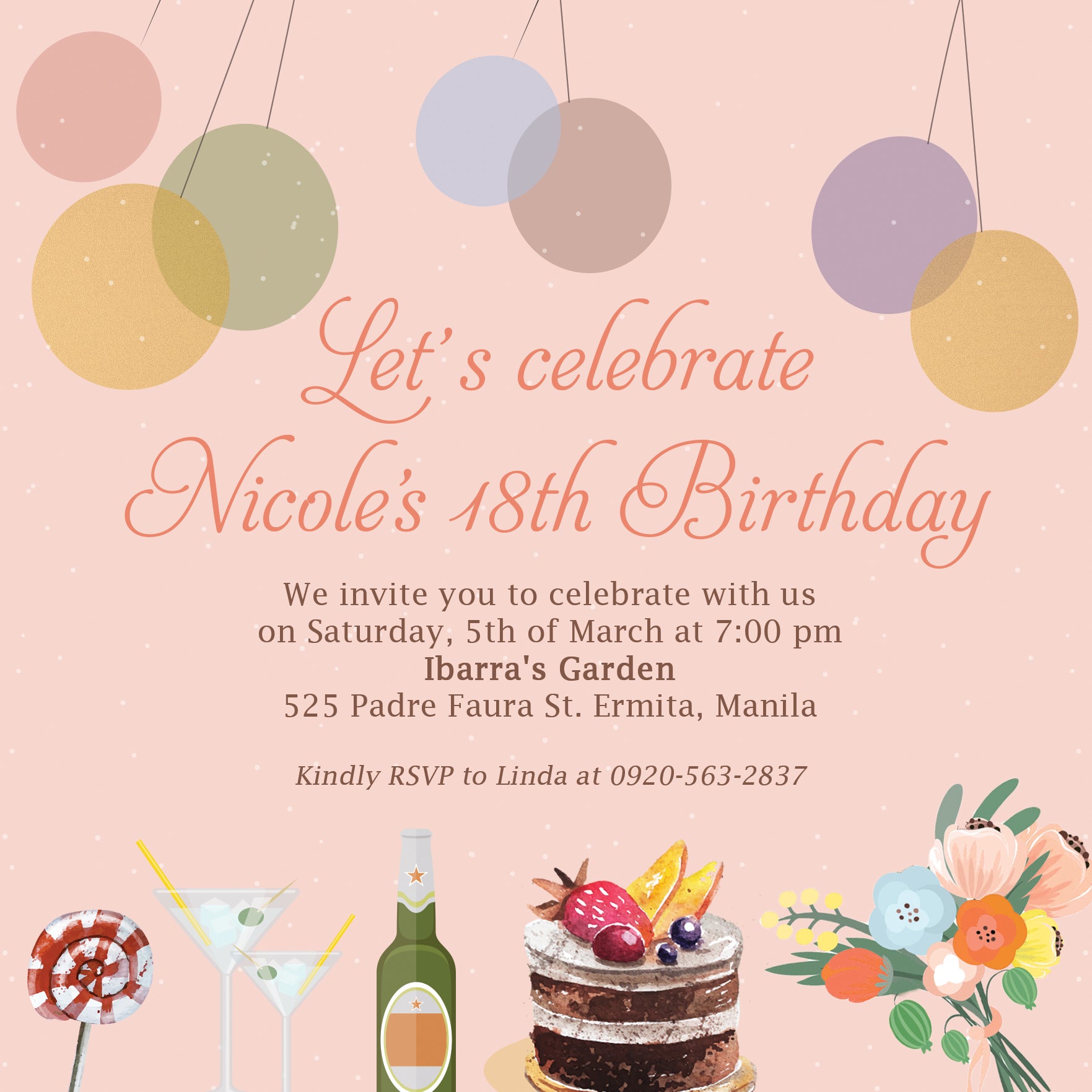 Nicole Debut Invitation