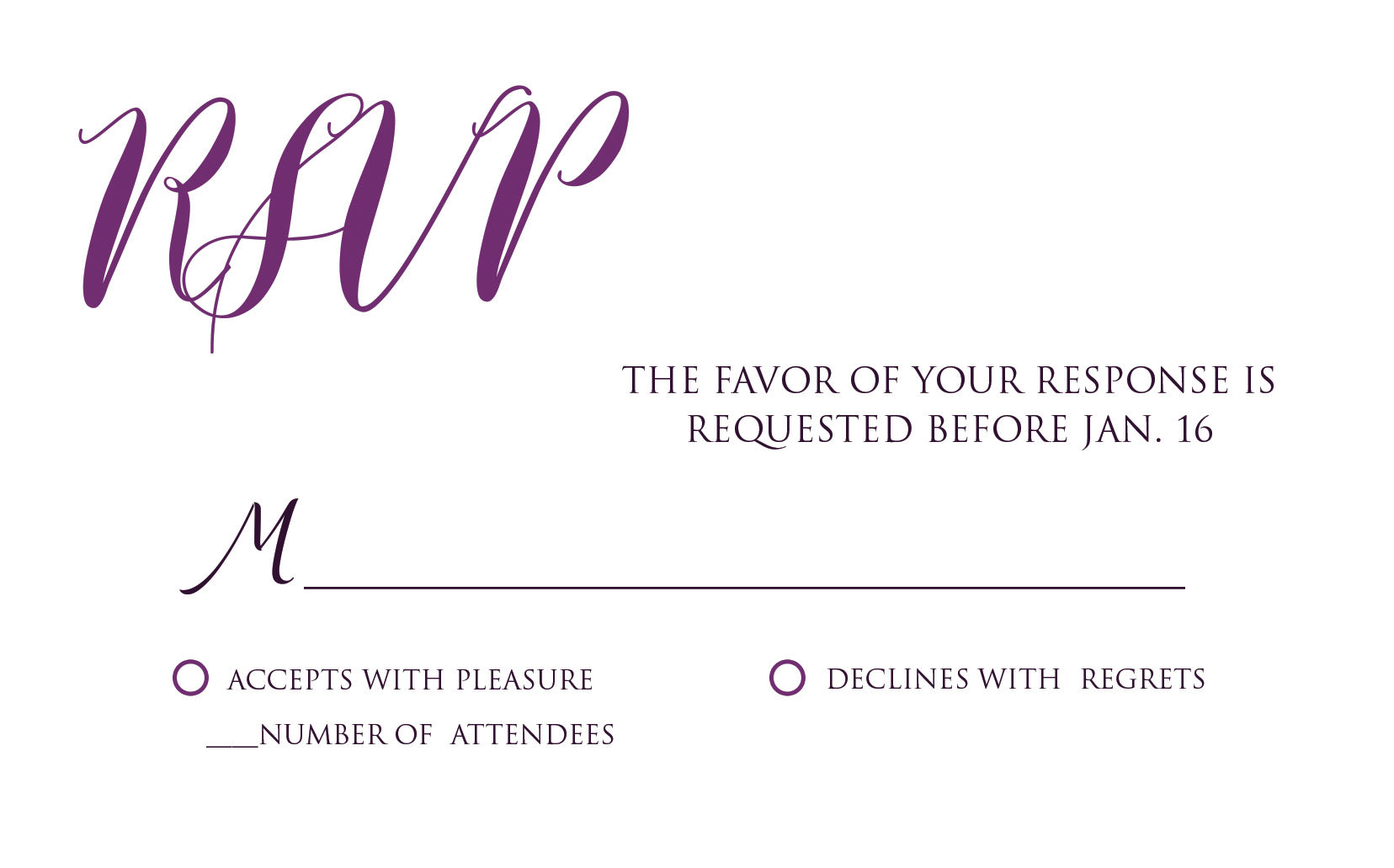 Ombre Wedding Invitation