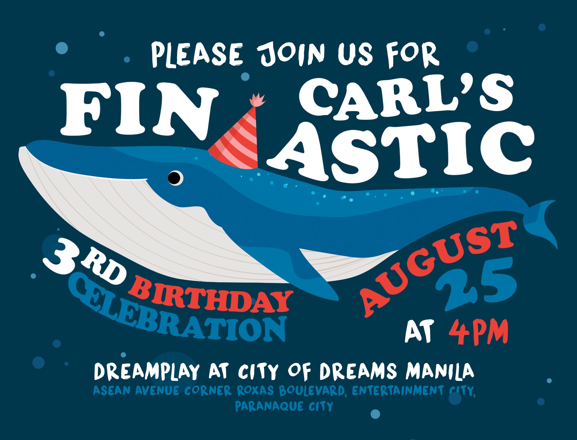 Whale Birthday Invitation