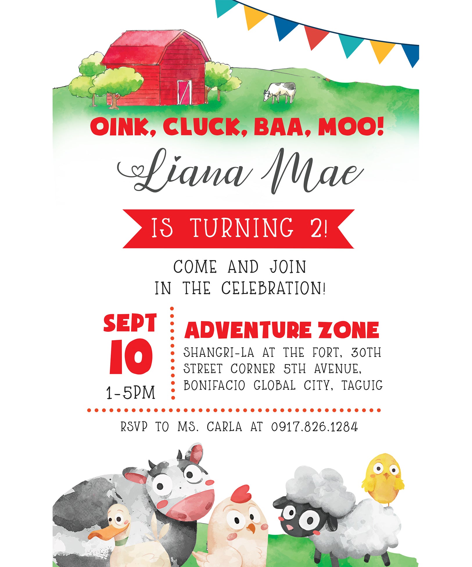 Farm Birthday Invitation