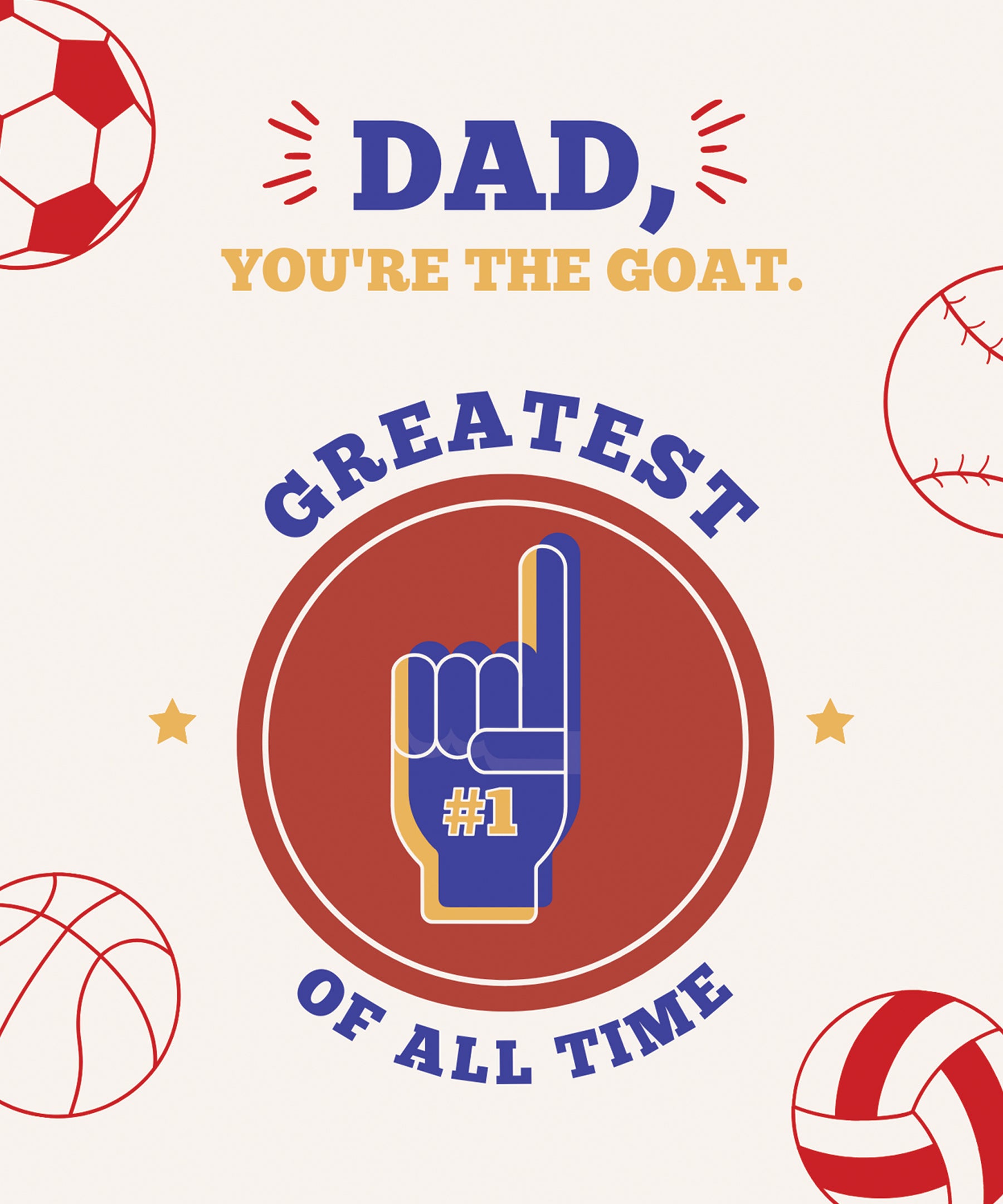 Dad You Are The GOAT Greeting Card