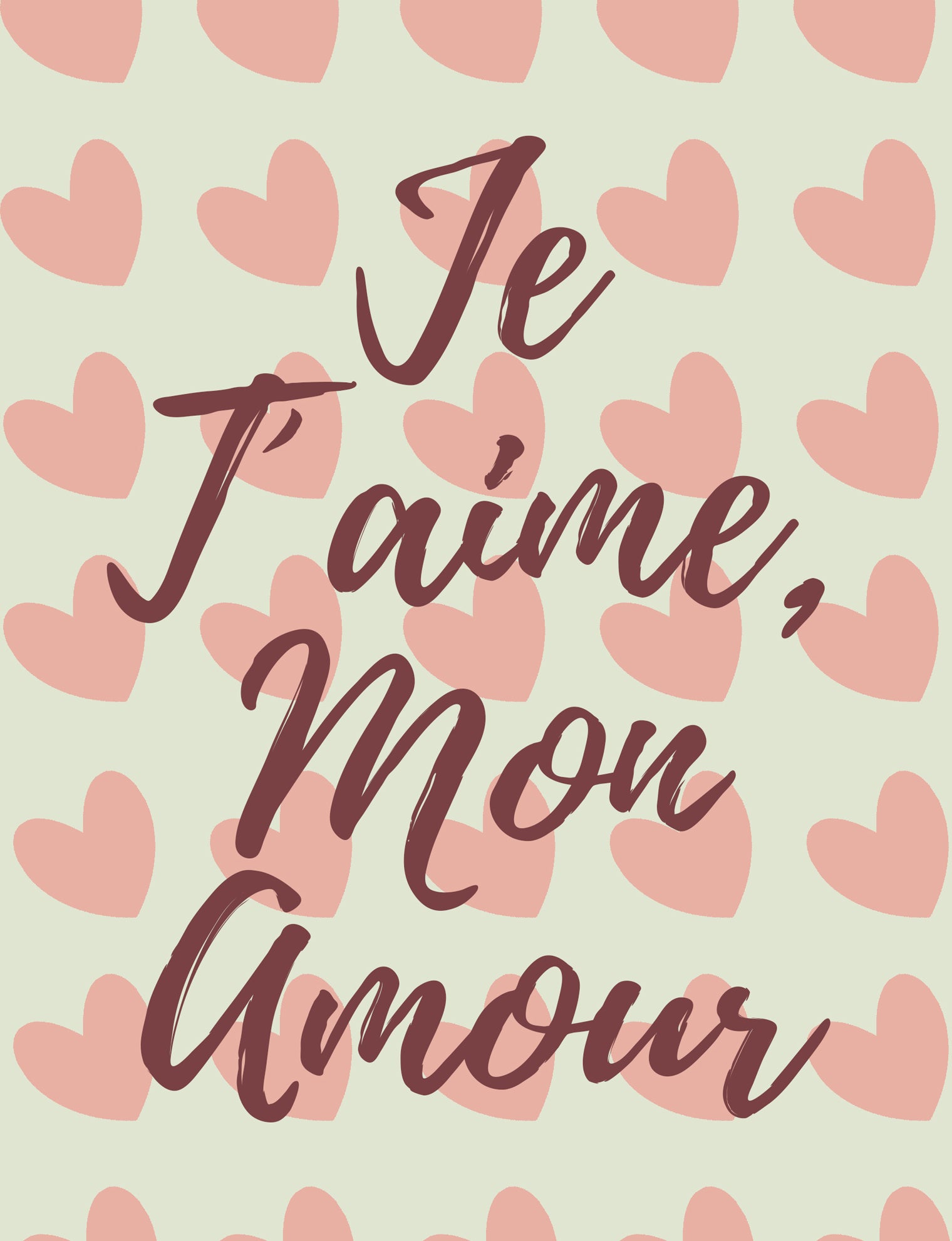 Je T'aime Greeting Card