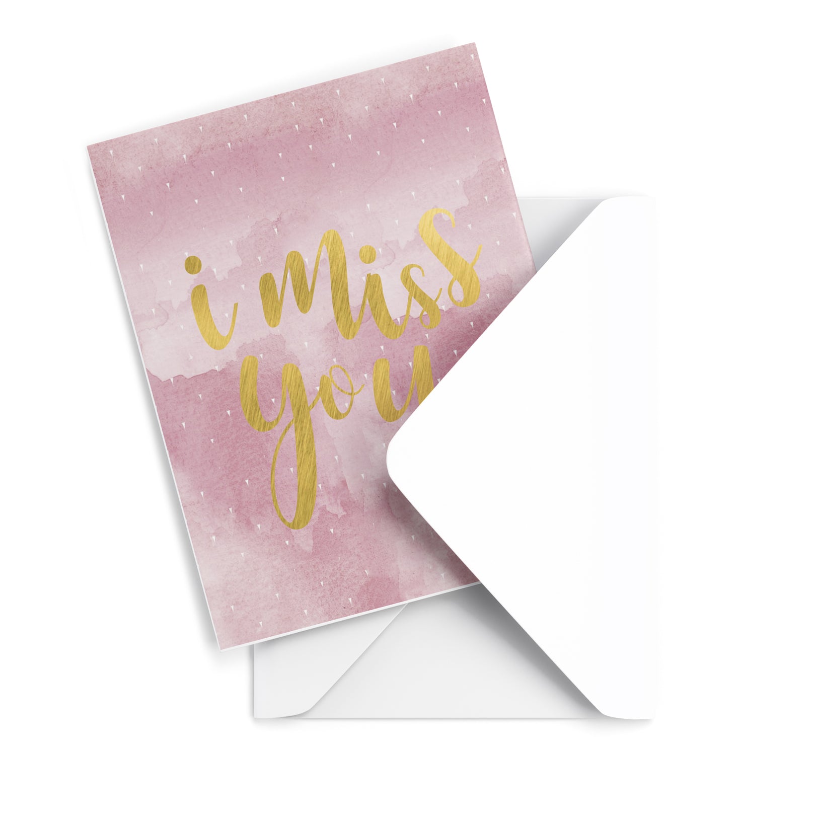 Pink I Miss You Greeting Card