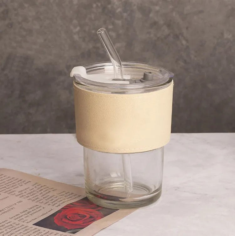 Reusable Glass with Straw
