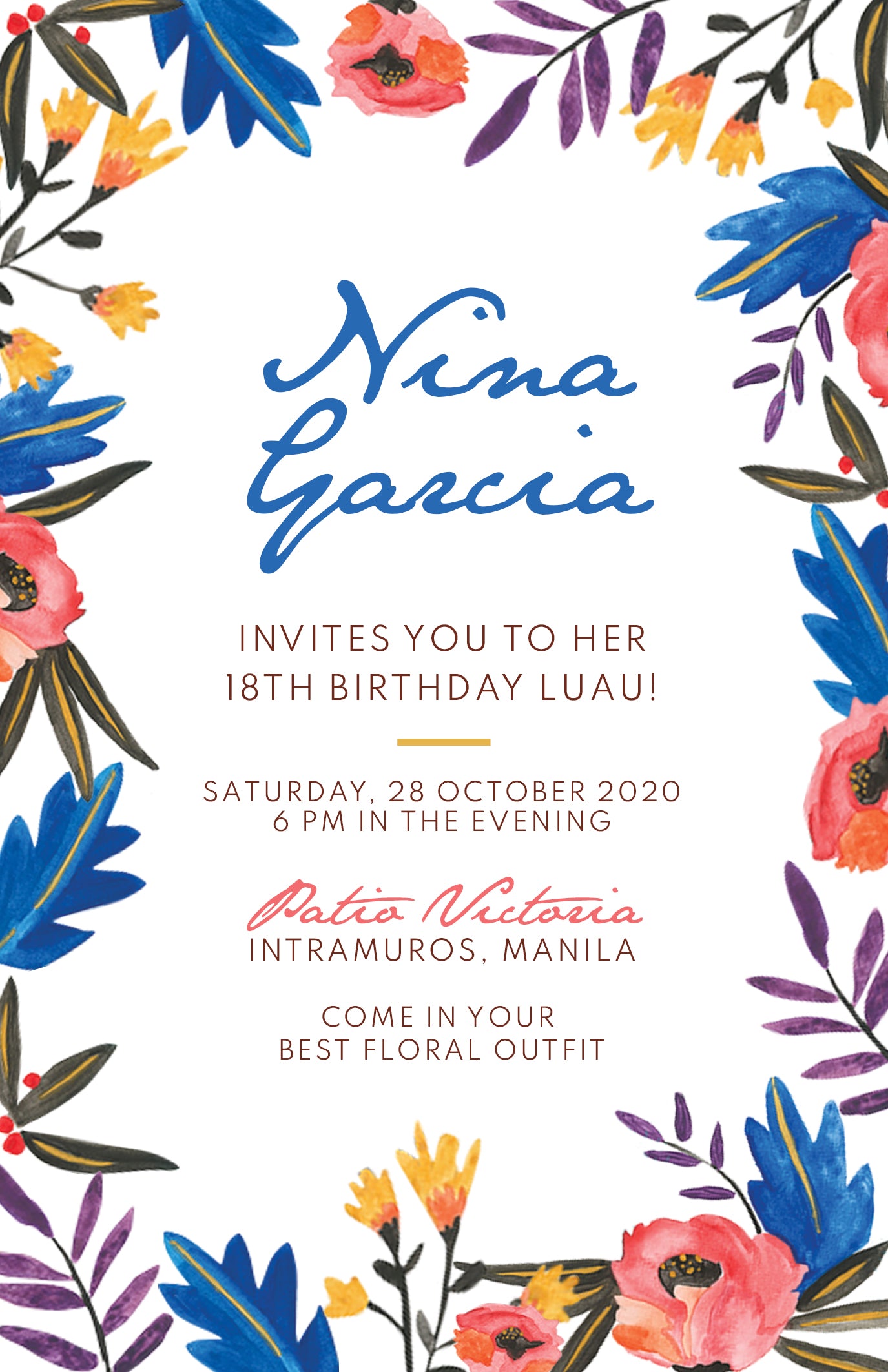 Nina Debut Invitation