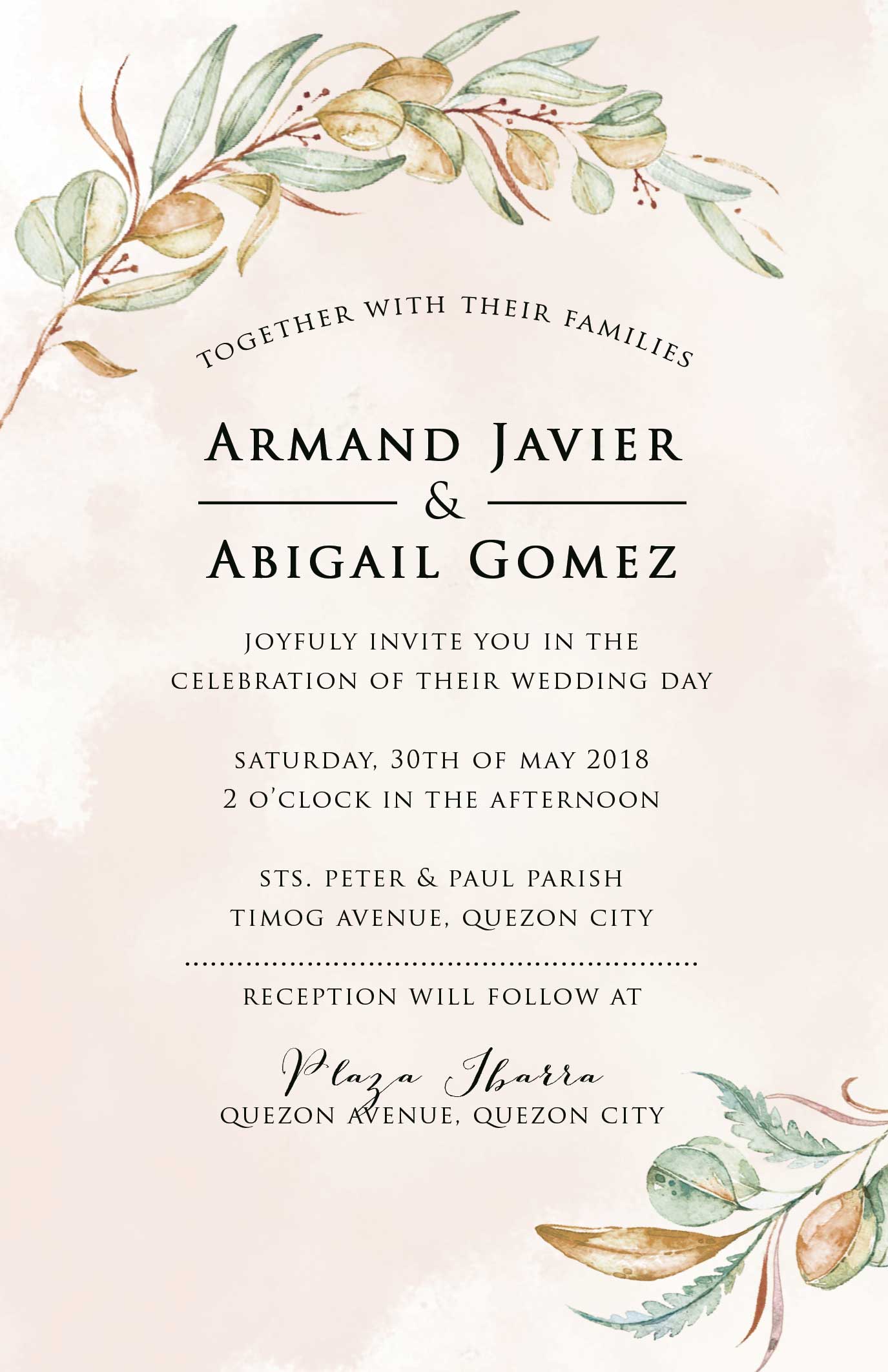 Juniper Wedding Invitation